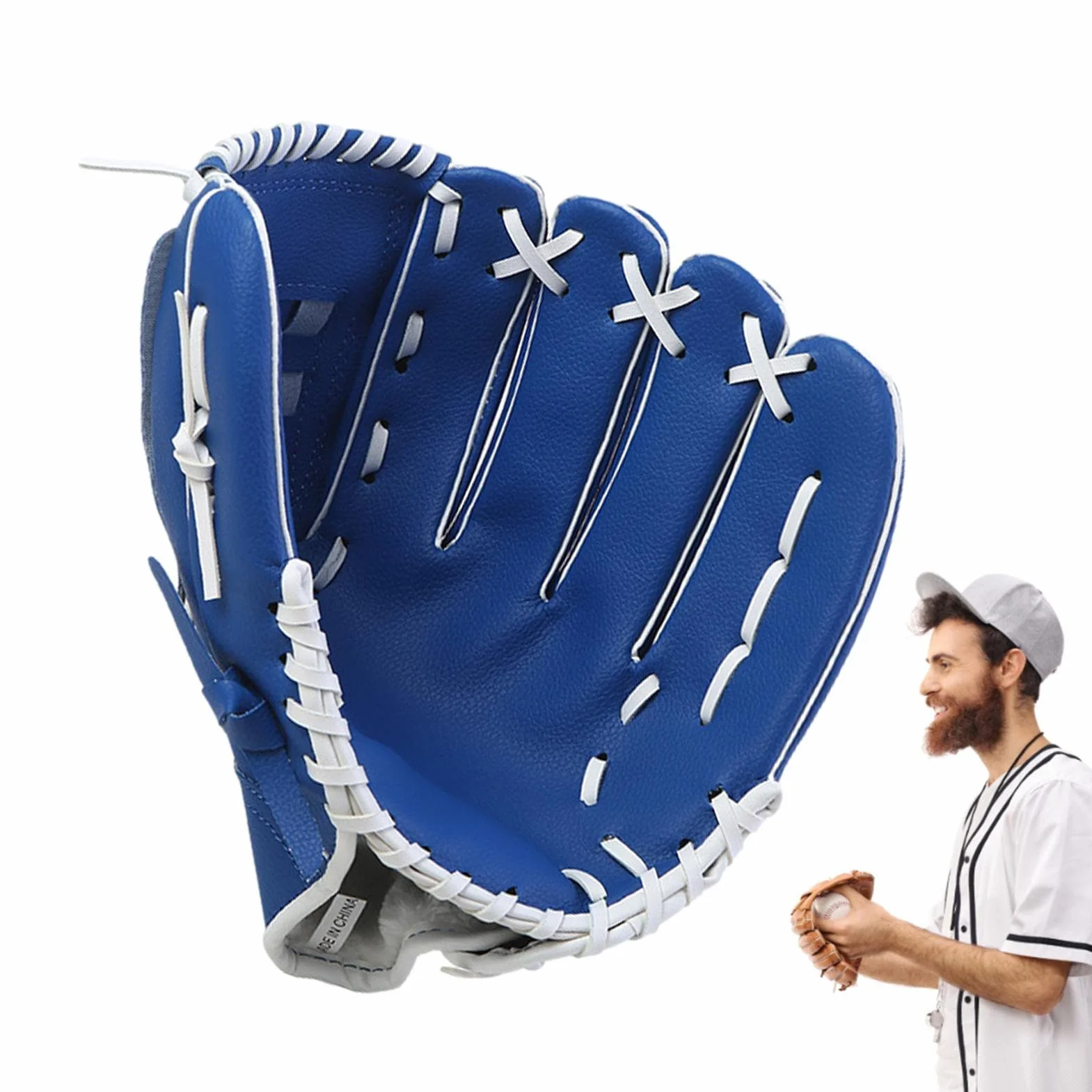 Mitón de Béisbol para Jóvenes Guantes Deportivos de Cuero PU Pitcher Batting T acolchados para Atrapar