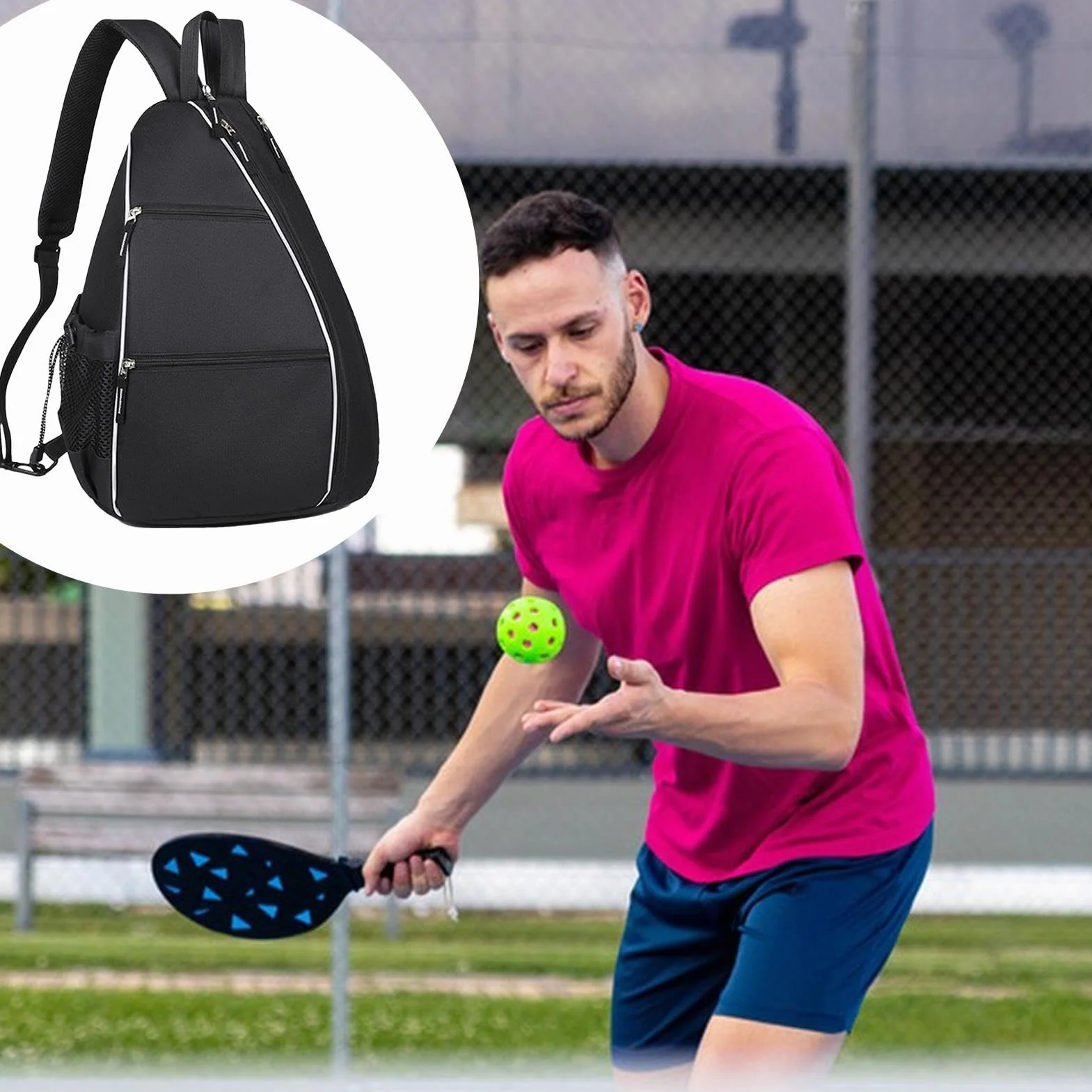 Juego de Bolsas de Bádminton y Tenis - Mochila Ligera para Raquetas, Bolsa Multifuncional Acolchada