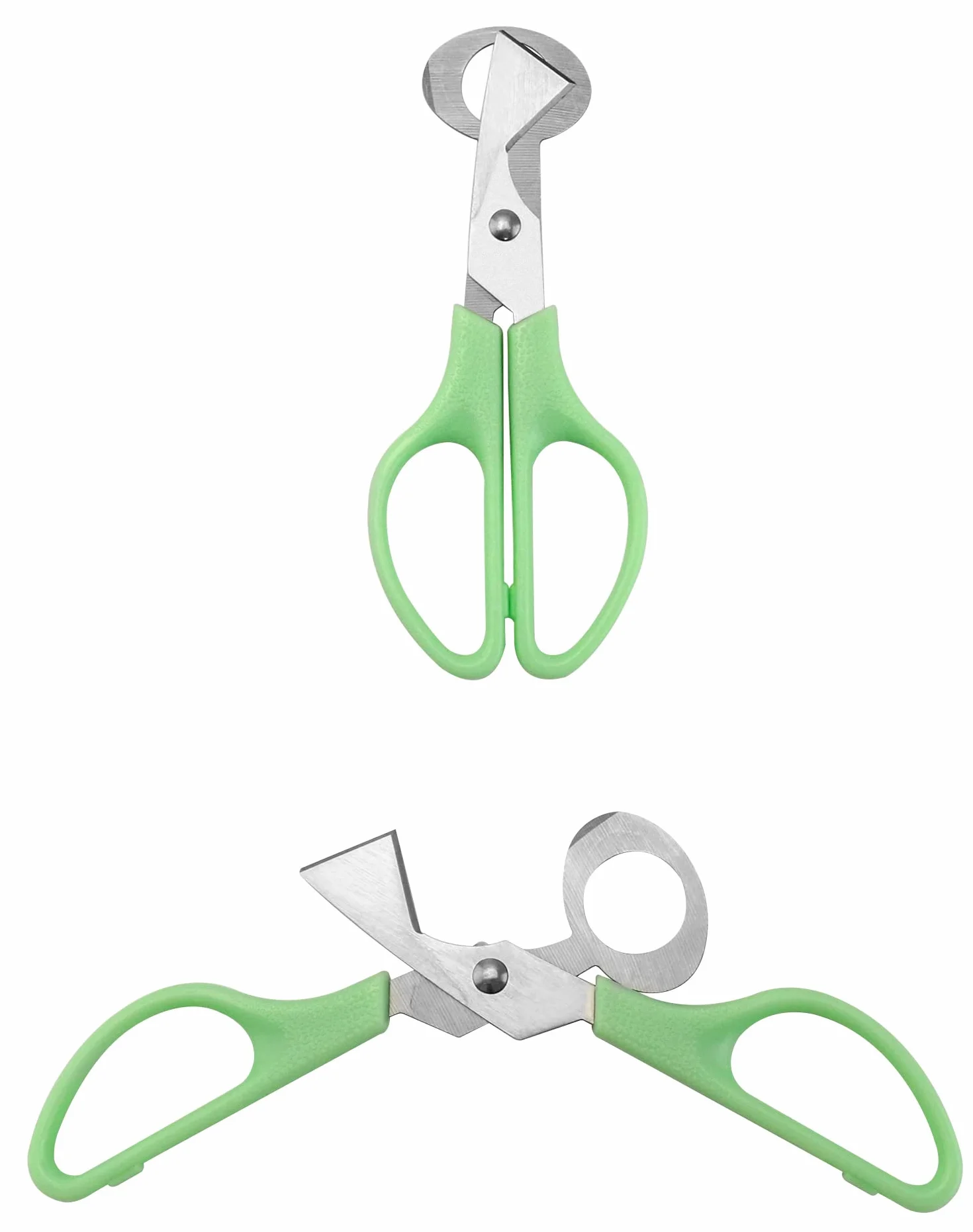 QWORK® 4 Pzs Tijeras Abre Huevos, Casca de Acero Inoxidable para Codorniz, Hogar y Cocina