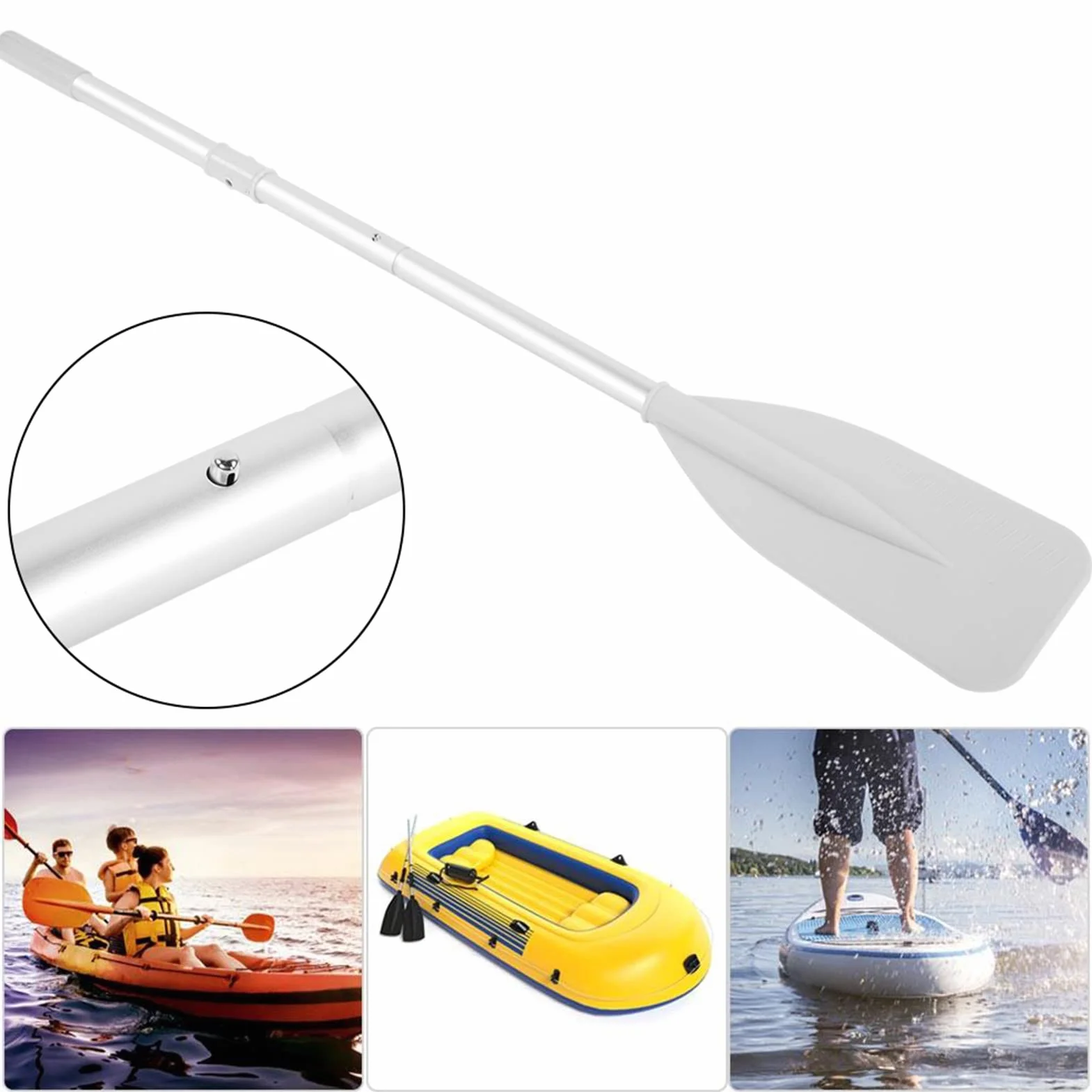 Cocoarm Remos Inflables para Botes, Remo para Kayak, Remos de Aleación de Aluminio, 2 Piezas de Remo, Remos Inflables para Botes Adecuados para Botes Inflables, Botes, Barcos de Pesca y