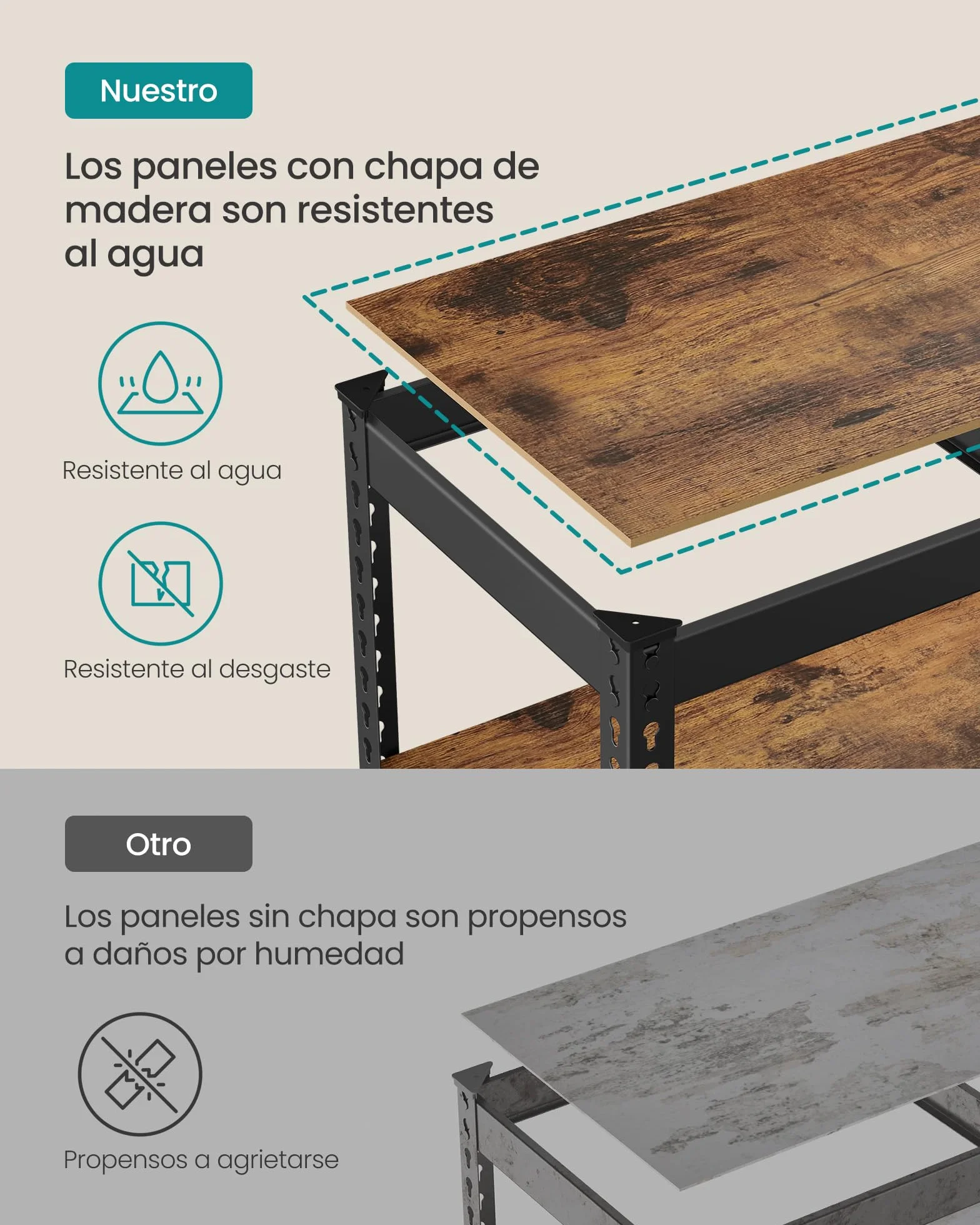 SONGMICS Estantería de 5 Niveles, estantes de Almacenamiento, para Estudio, Montaje sin Tornillos, estantes Ajustables, 30 x 75 x 150 cm, Carga de 875 kg, para cobertizo, almacén, sótano, Cocina