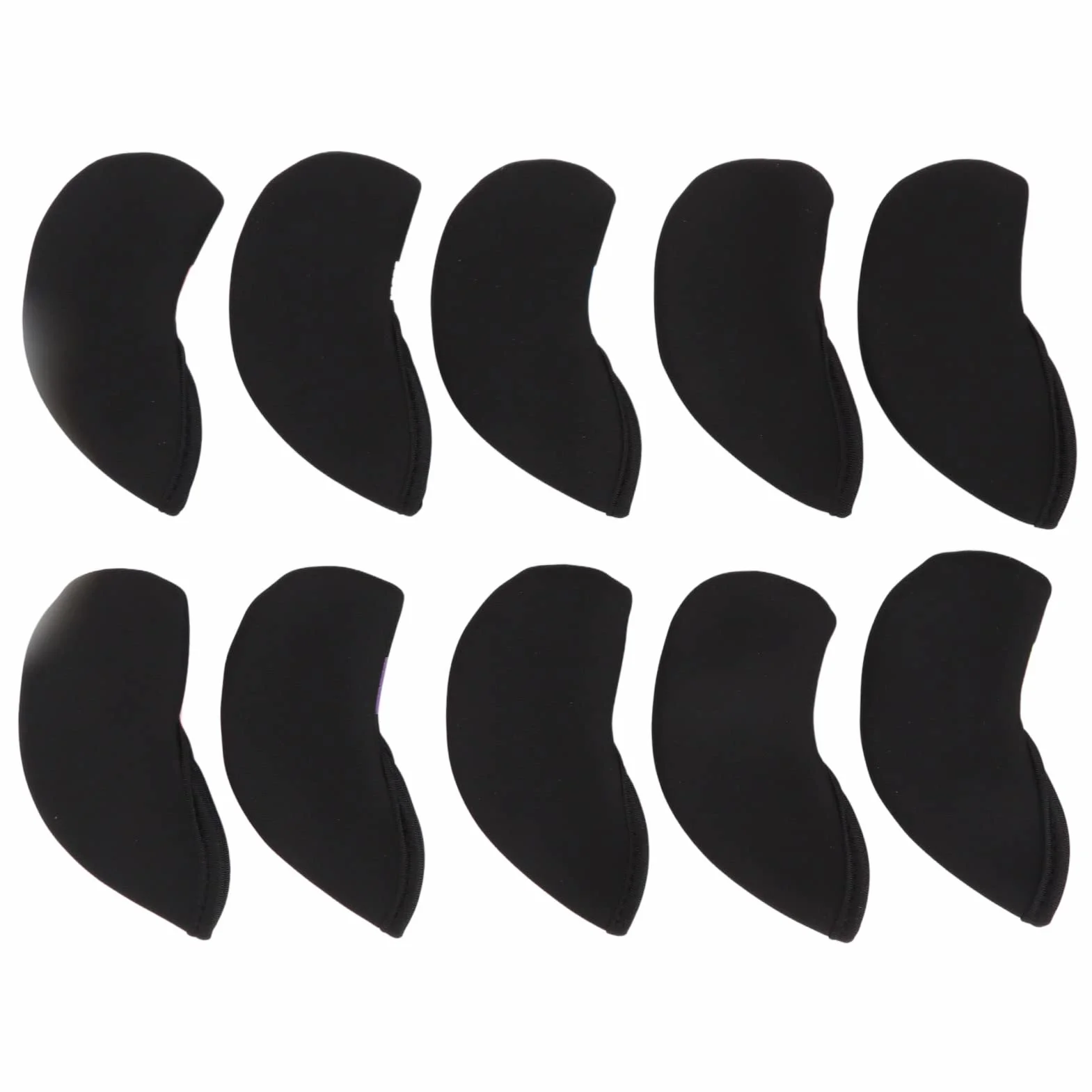 Fundas Premium para Cabezas de Hierro de Golf, Neopreno Impermeable, con Numeración de Colores, 10 Uds. (Negro)