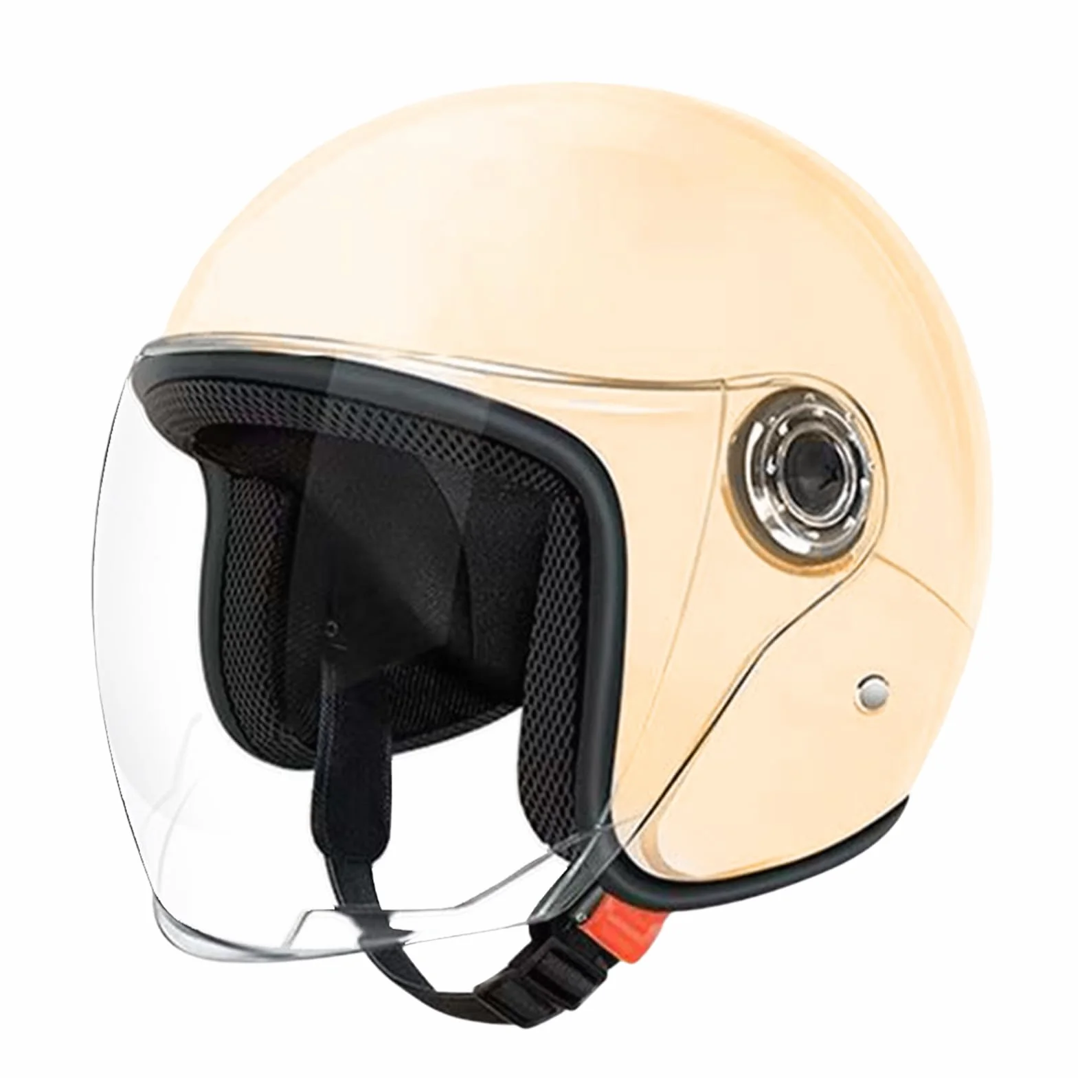 Casco de moto grande abierto para adultos con visera protección
