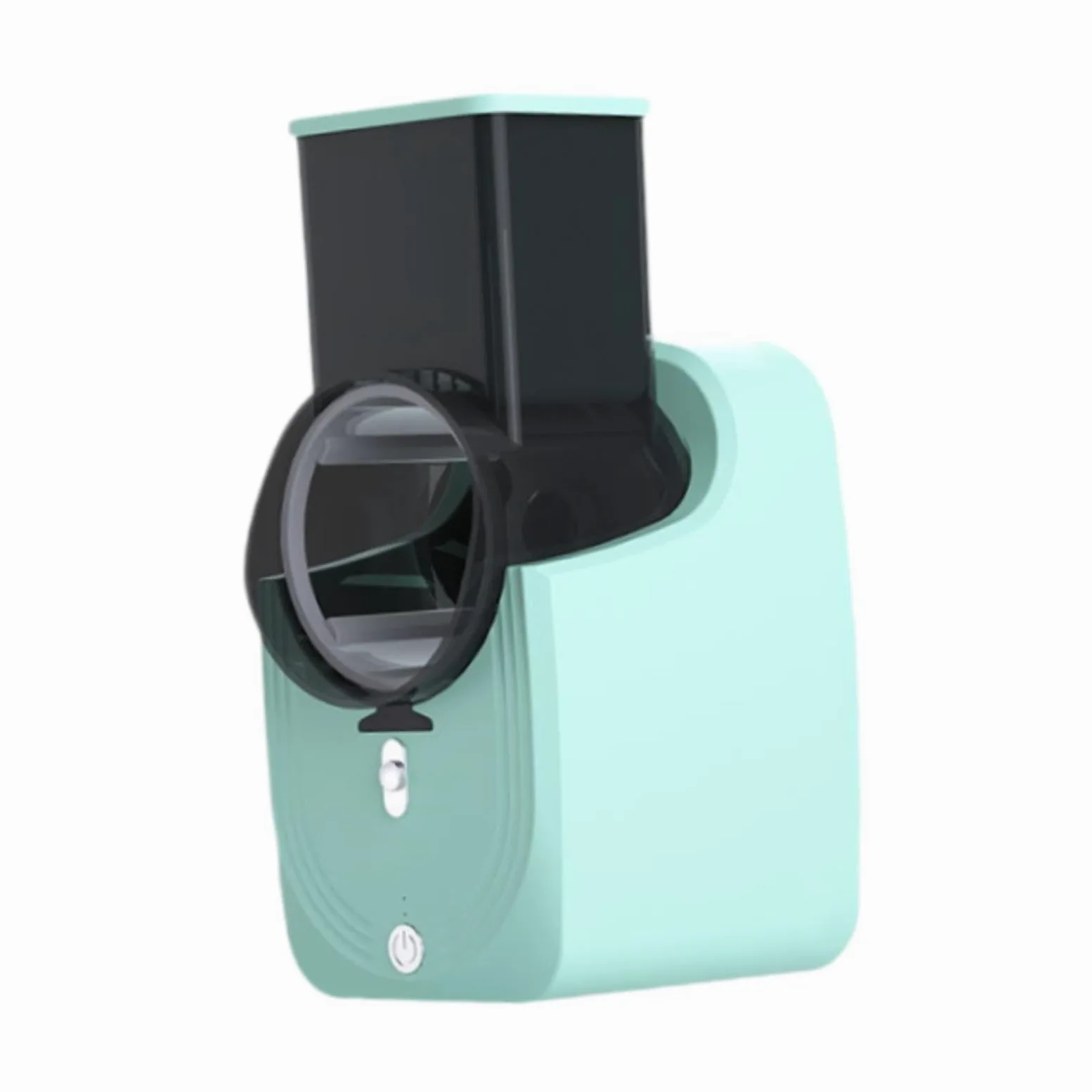 Rallador Eléctrico Rebanador Picador con 3 de Acero Inoxidable y Material Resistente Adecuado para Cocina Doméstica, Verde, Individual