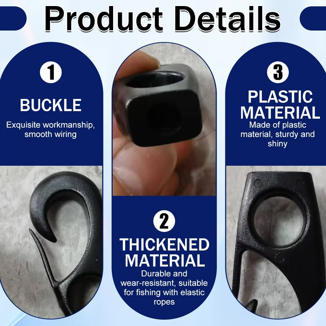 Ganchos de Nylon Mosquetones de Plástico DIY Multiuso para Canoa Kayak Cuerda Fahnenmast