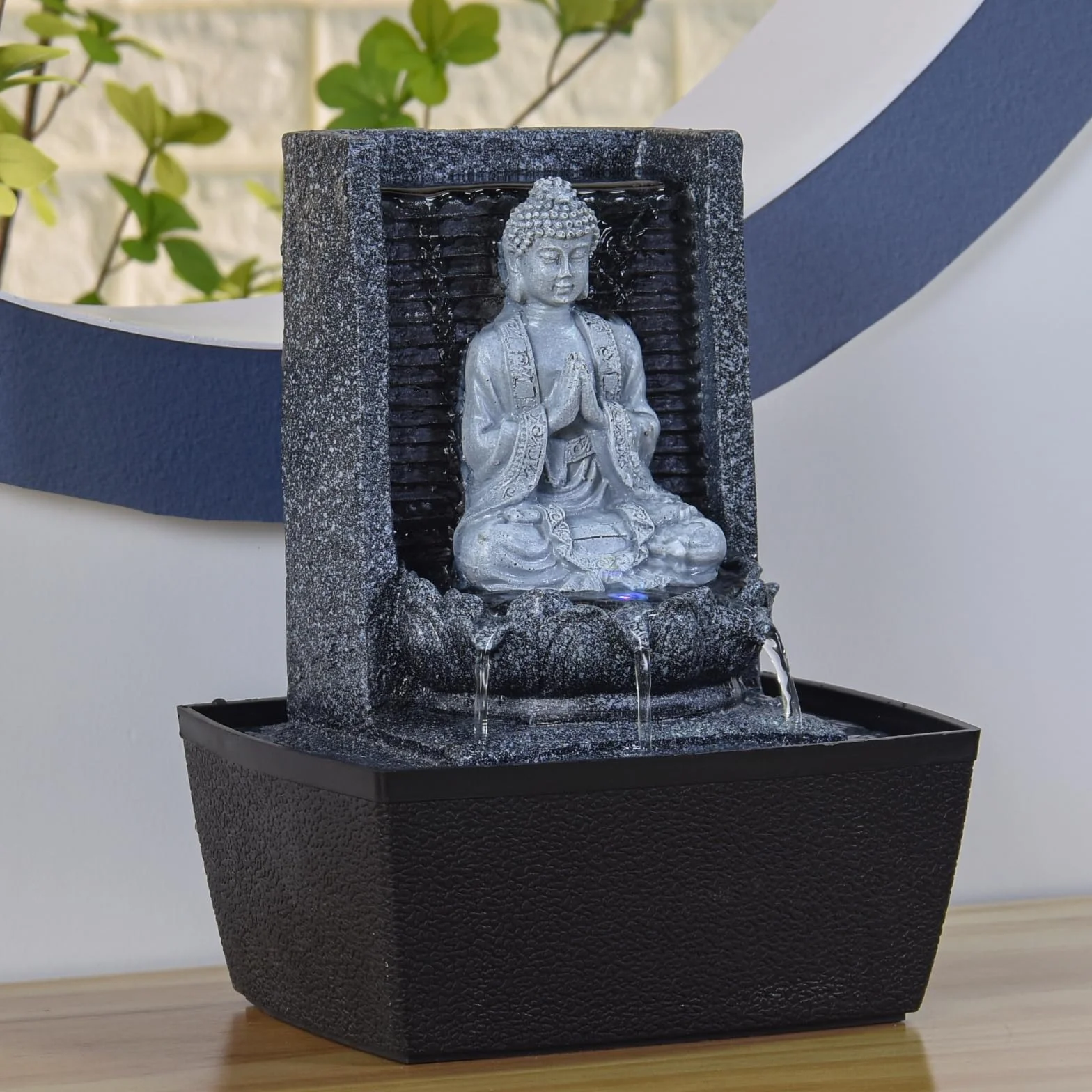 Zen'Light SCFRB1 - Fuente de Interior, 20 x 15 x 26 cm, Color Plateado