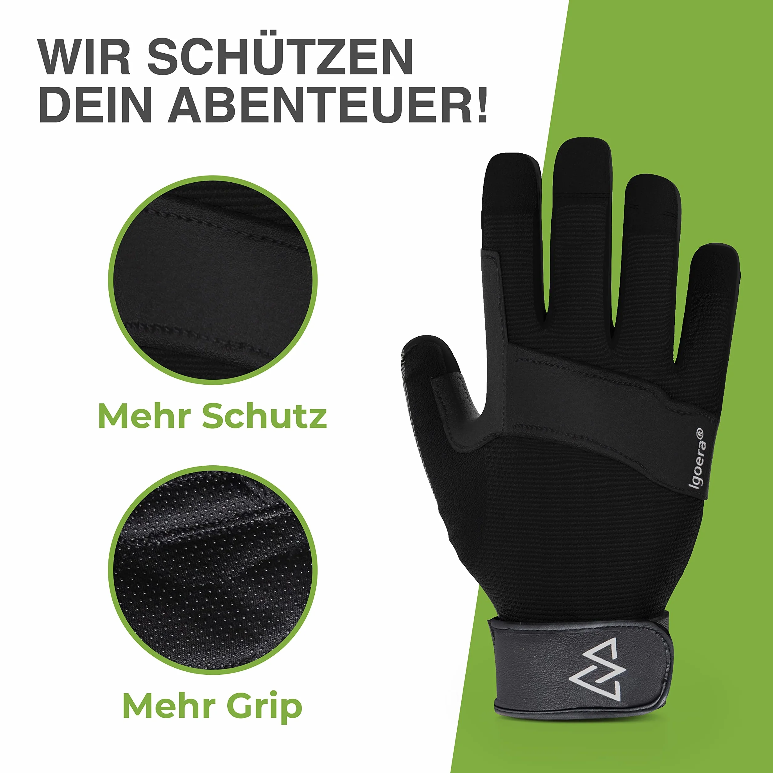 Guantes de Escalada para Hombre y Mujer con Costuras robustas de Agarre y Protección