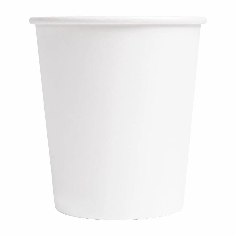 García de Pou 50 unidades - Vasos Bebidas Calientes 1 Pared 180 Ml 260 18 Pe G M2 Ø7,2 5,3X7,8 Cm Blanco Cartoncillo