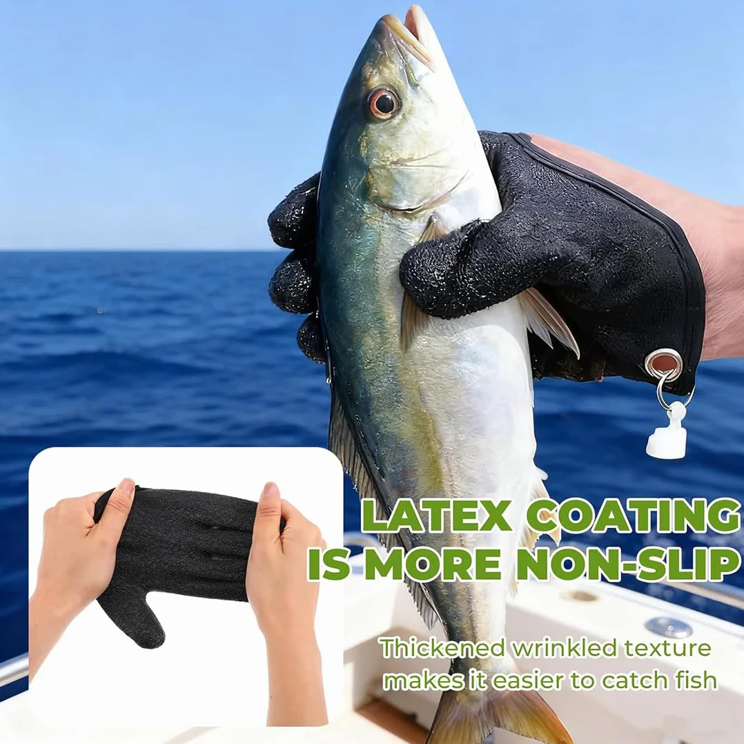 Guantes de Pesca Impermeables Resistentes a Cortes y Pinchazos Cierre Magnético