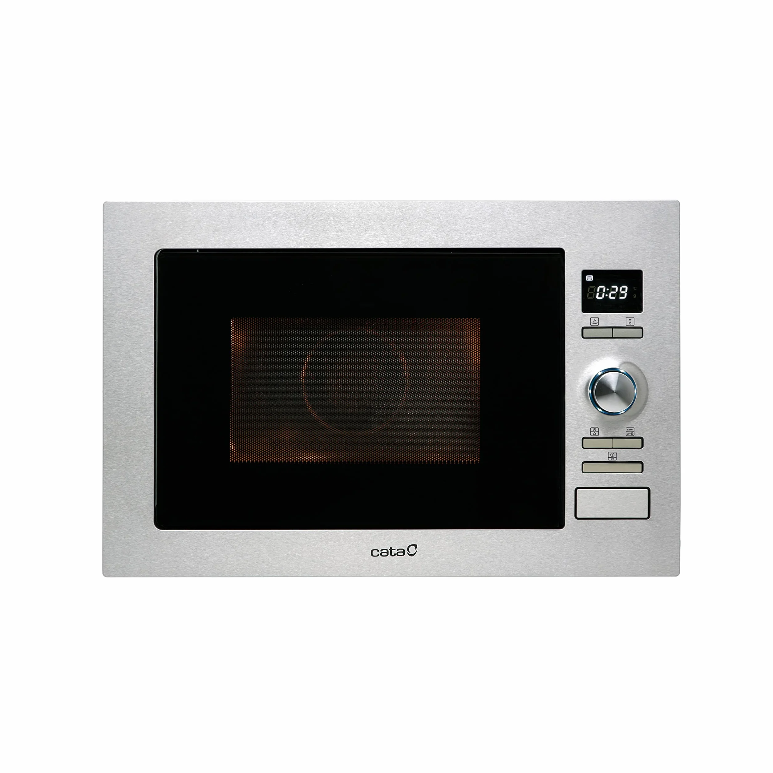 Cata MC 25 D - Horno microondas con grill, 900 W, color plateado, gris