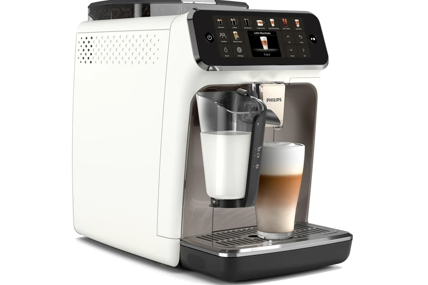 PHILIPS 5500 EP5545/70 - Máquina de café (1,8 L, 15 bar, color blanco)