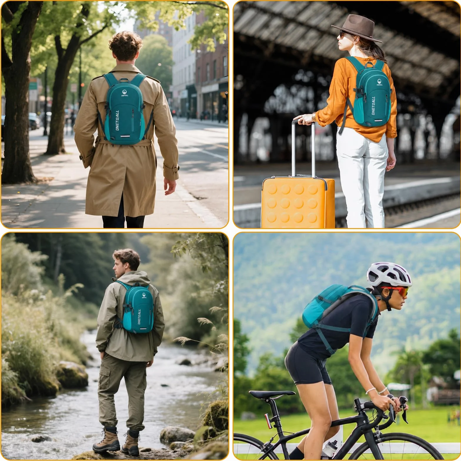 Mochila Senderismo 20L/30L Antirrobo Impermeable Ultraligera Transpirable para Hombre Mujer