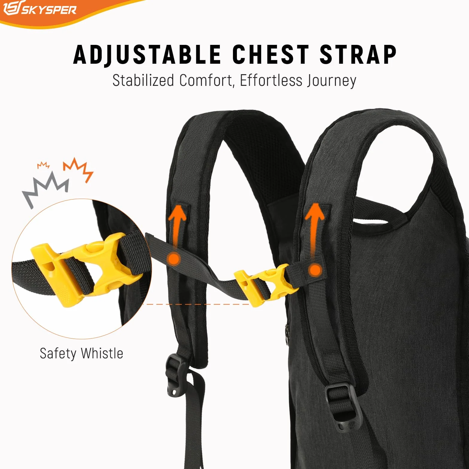 SKYSPER Mochila Plegable Ultraligera 15L Senderismo Correa Pecho Viaje Pequeña