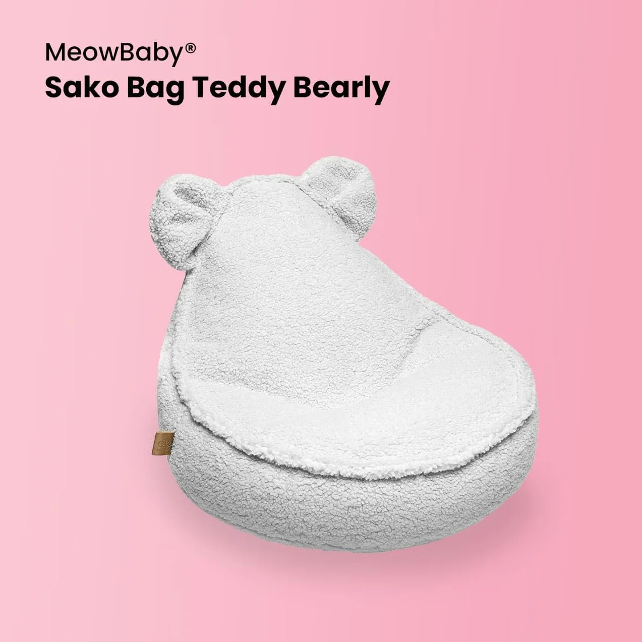 MEOWBABY Puff Oso para Niños, Beanbag, Bearly, Crema