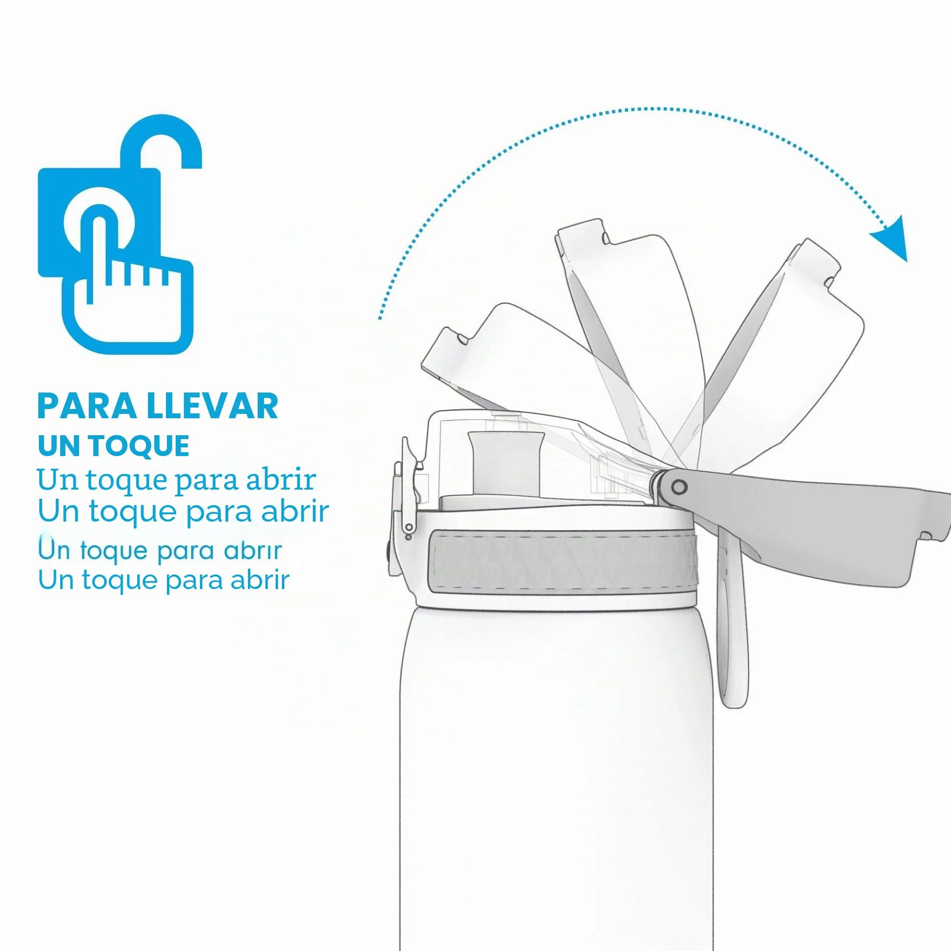 ion8 Botella Agua Inox 600ml a Prueba de Fugas Cerradura Segura Aptas para Lavavajillas
