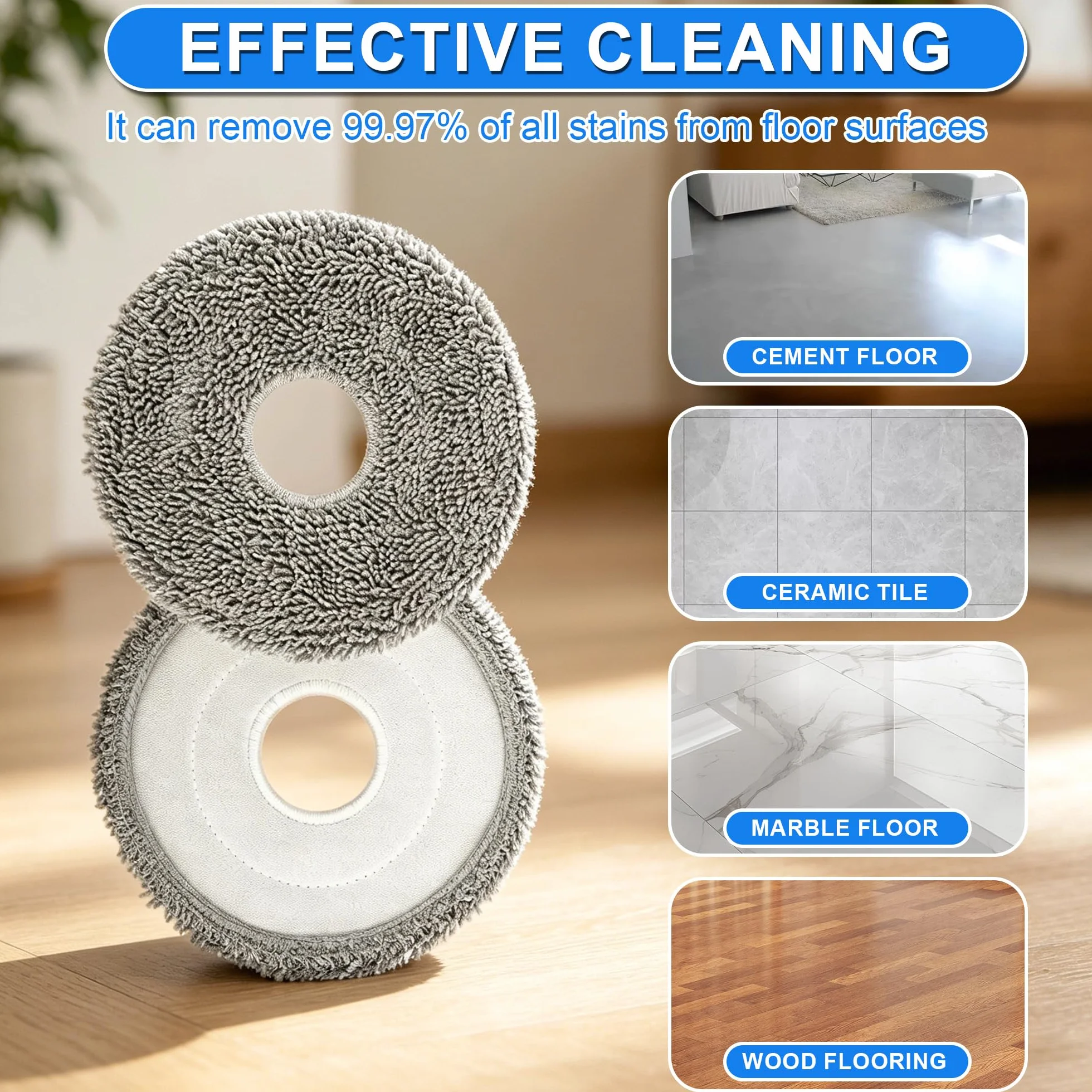 12 Piezas Toallitas de Microfibra Compatibles con Robot Aspirador para Dreame X50 X40 L20 Ultra Complete L50 L40 L10 L10s Pro Ultra X20, Almohadillas Reutilizables Lavables Accesorios