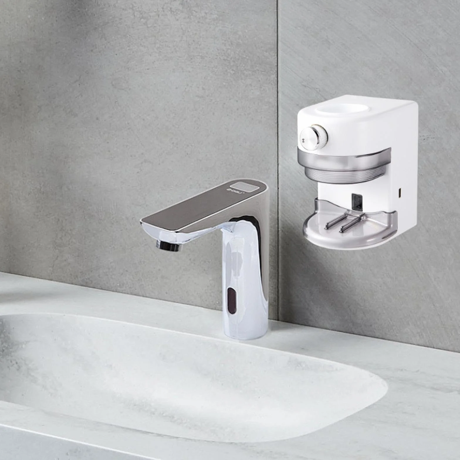 Dispensador de Pasta de Dientes Pared Automático Eléctrico Organizador de Baño con Diseño Desmontable Adecuado para Habitaciones Compartidas, Blanco, Individual