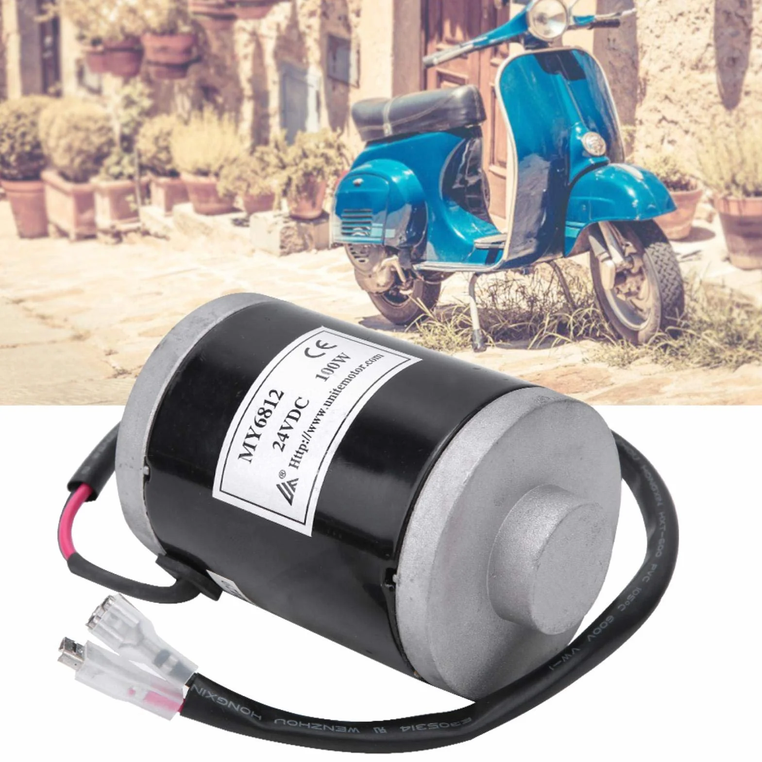Motor eléctrico Cepillado 24V 100W 25H Rueda Dentada para Scooter eléctrico