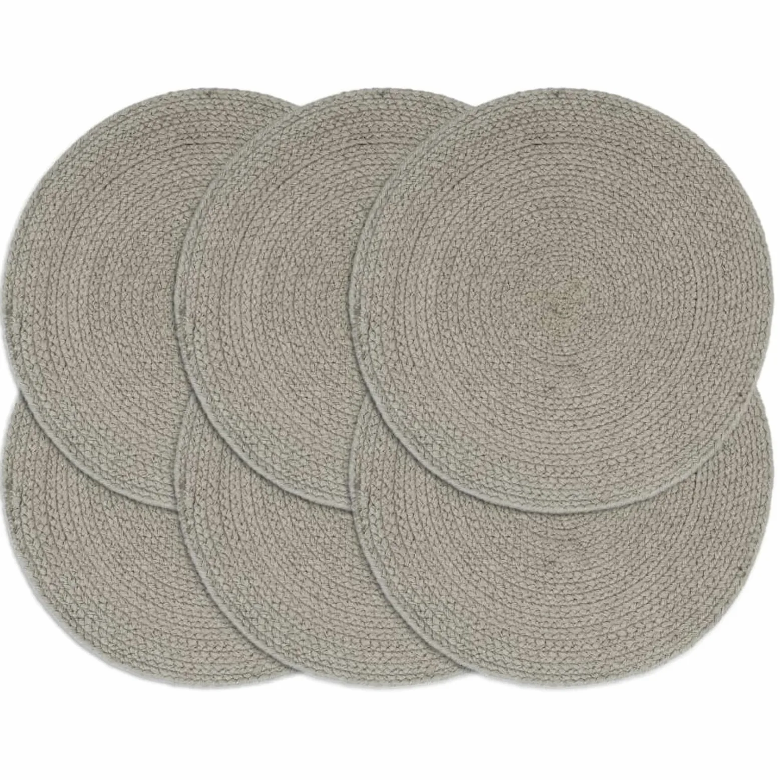 LAPOOH Mantel Individual 6 Unidades Liso Redondo algodón Gris 38 cm, Salvamanteles Individuales, Placemat, Salva Manteles - SPU:133849