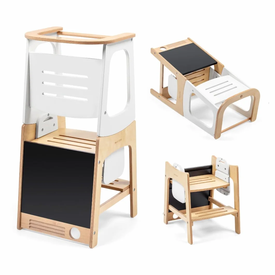 Maxi-Cosi Toucan 3 en 1 Torre Aprendizaje Madera Montessori 1,5-99 Años 10-150kg 3 Alturas FSC 100% Madera Certificada