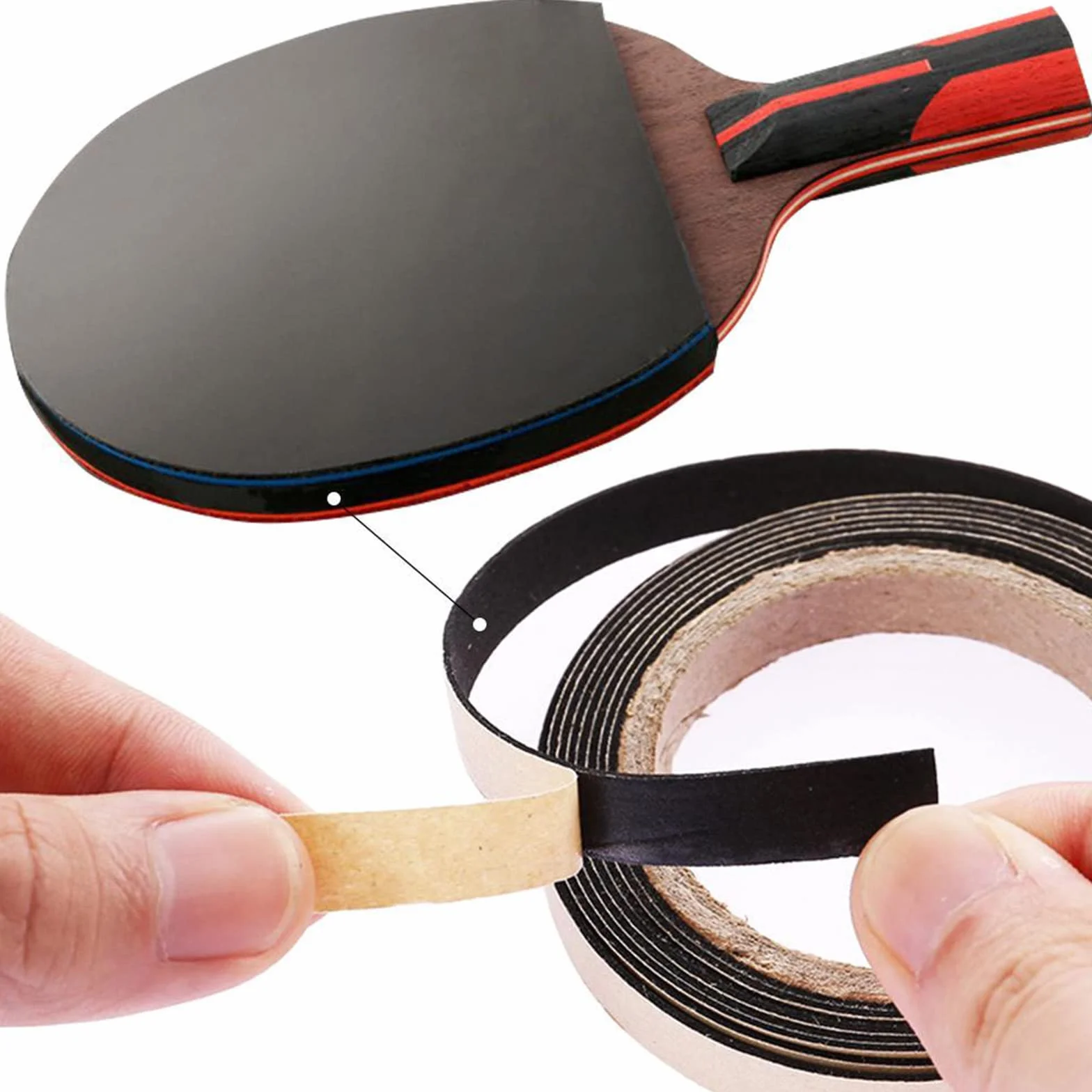 Cinta protectora para raqueta de tenis de mesa, protector lateral, adhesivo