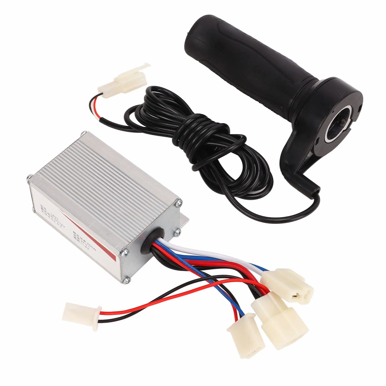 Controlador de Motor Cepillado 12V 250W Kit Empuñadura Acelerador Goma Carcasa Aleación Aluminio para Bicicleta Eléctrica