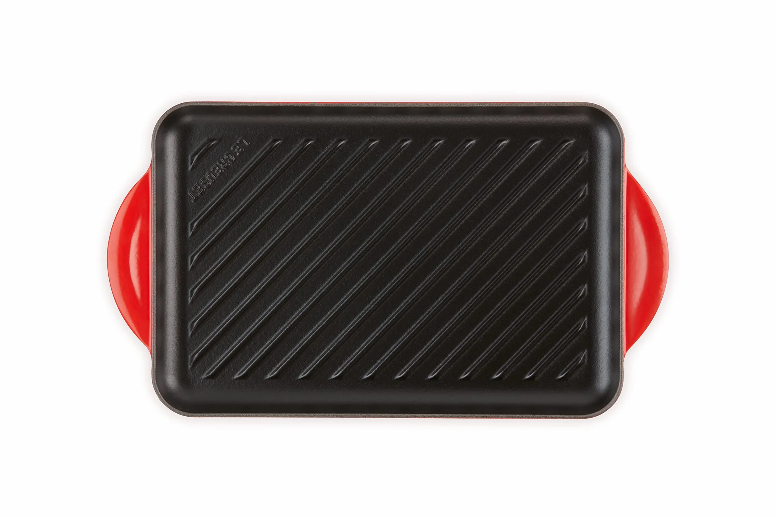 LE CREUSET Parrilla rectangular grill de hierro fundido, 32 cm, Cereza, 20202320600460