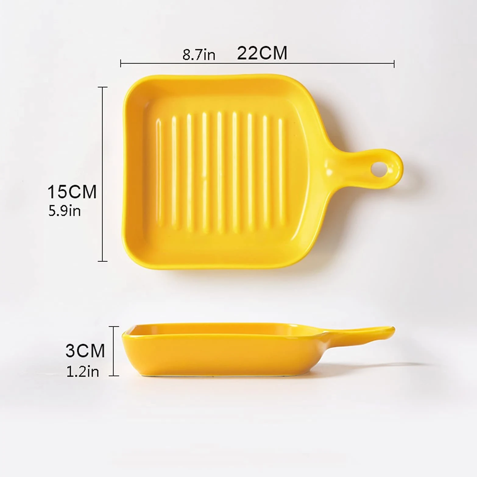 Fuente para Hornear Plato de horneado de cerámica de 6 Piezas, Horno para Mesa de cazuela de Mesa - Platos de cerámica para Hornear Platos de cazuela para cocinar y Servir Bandejas Horno