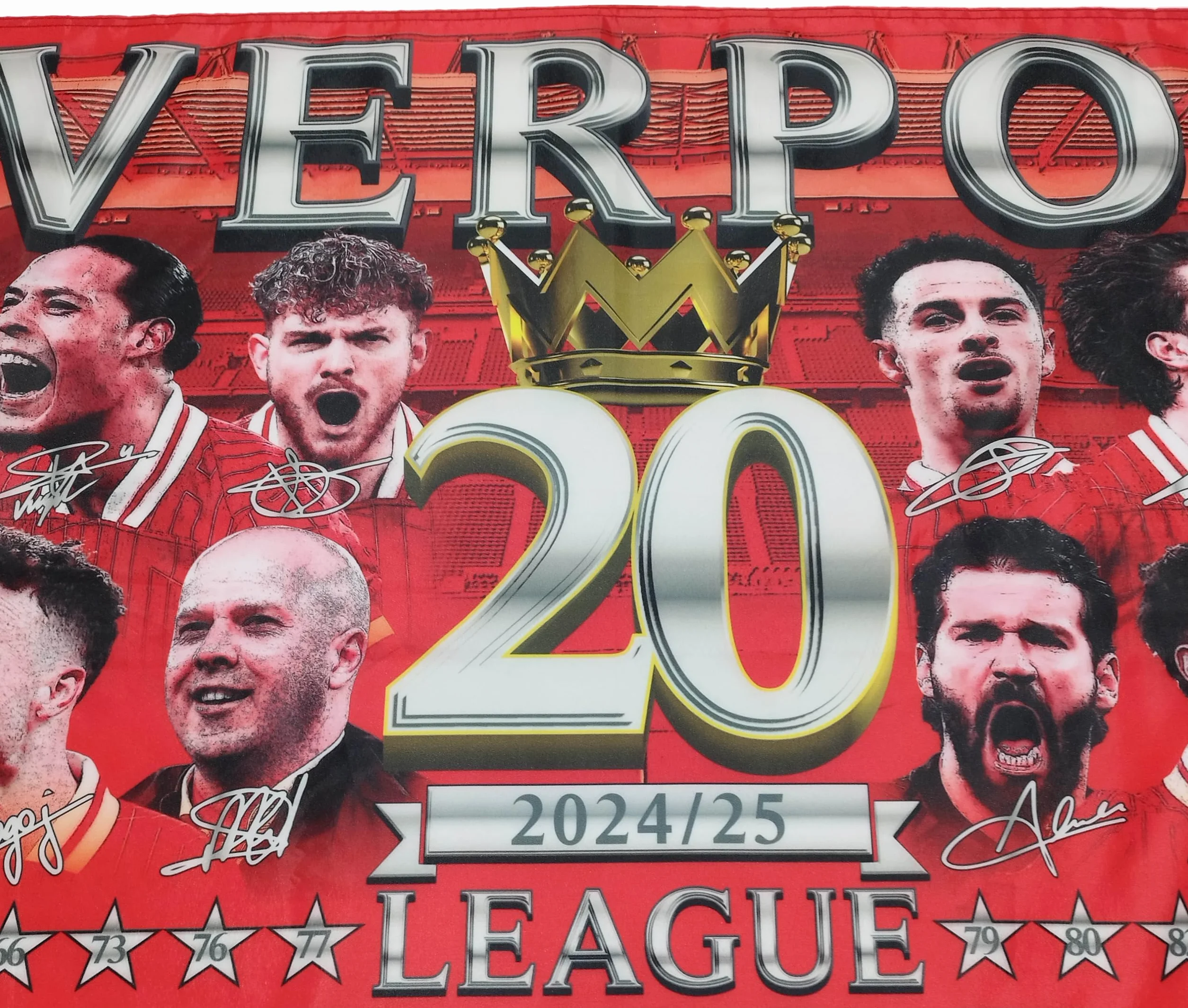 Bandera de Liverpool Champions grande 151 x 97 cm 2024-2025