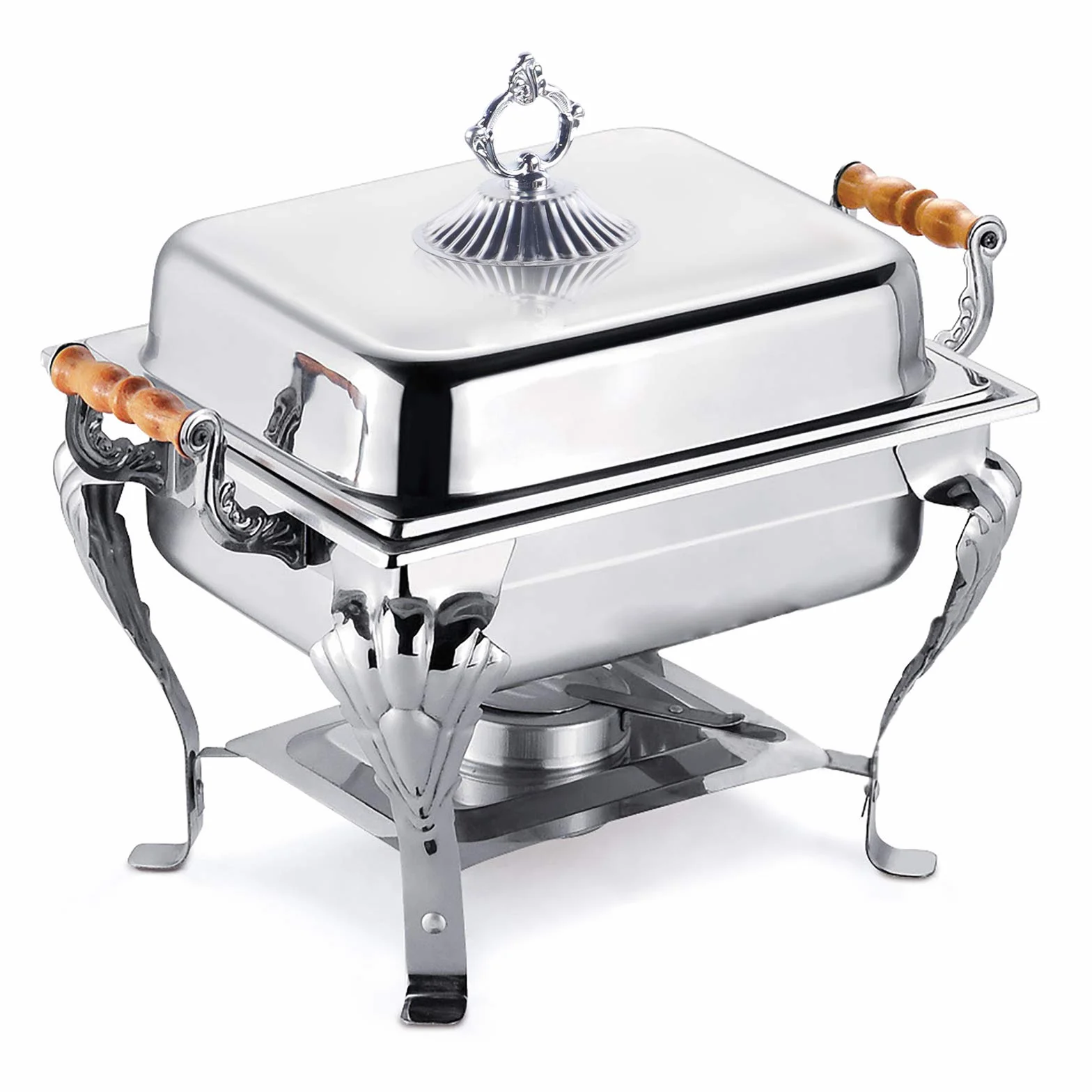 Chafing Dish - Calentador de alimentos de acero inoxidable con asa para tapa de olla