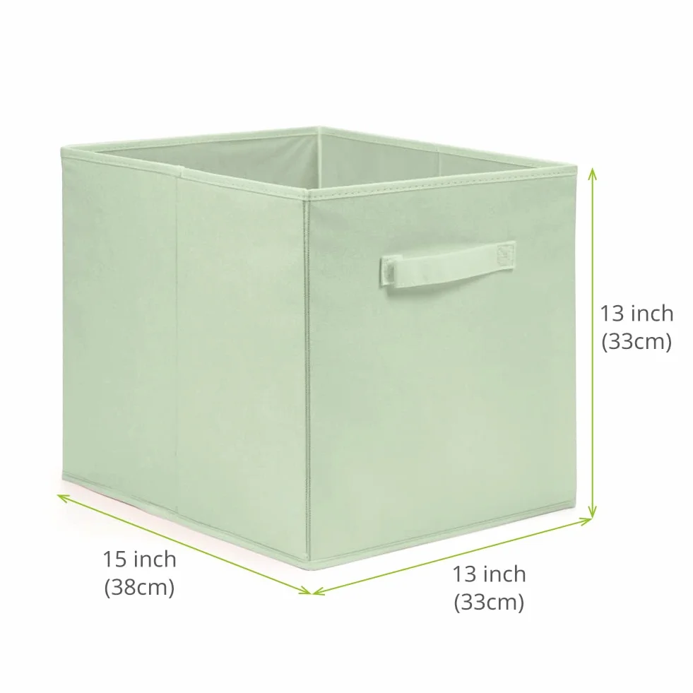 EZOWare Juego de 6 Caja de Almacenaje, Cubos Organizador de Tela Plegable, 33x37x33 cm