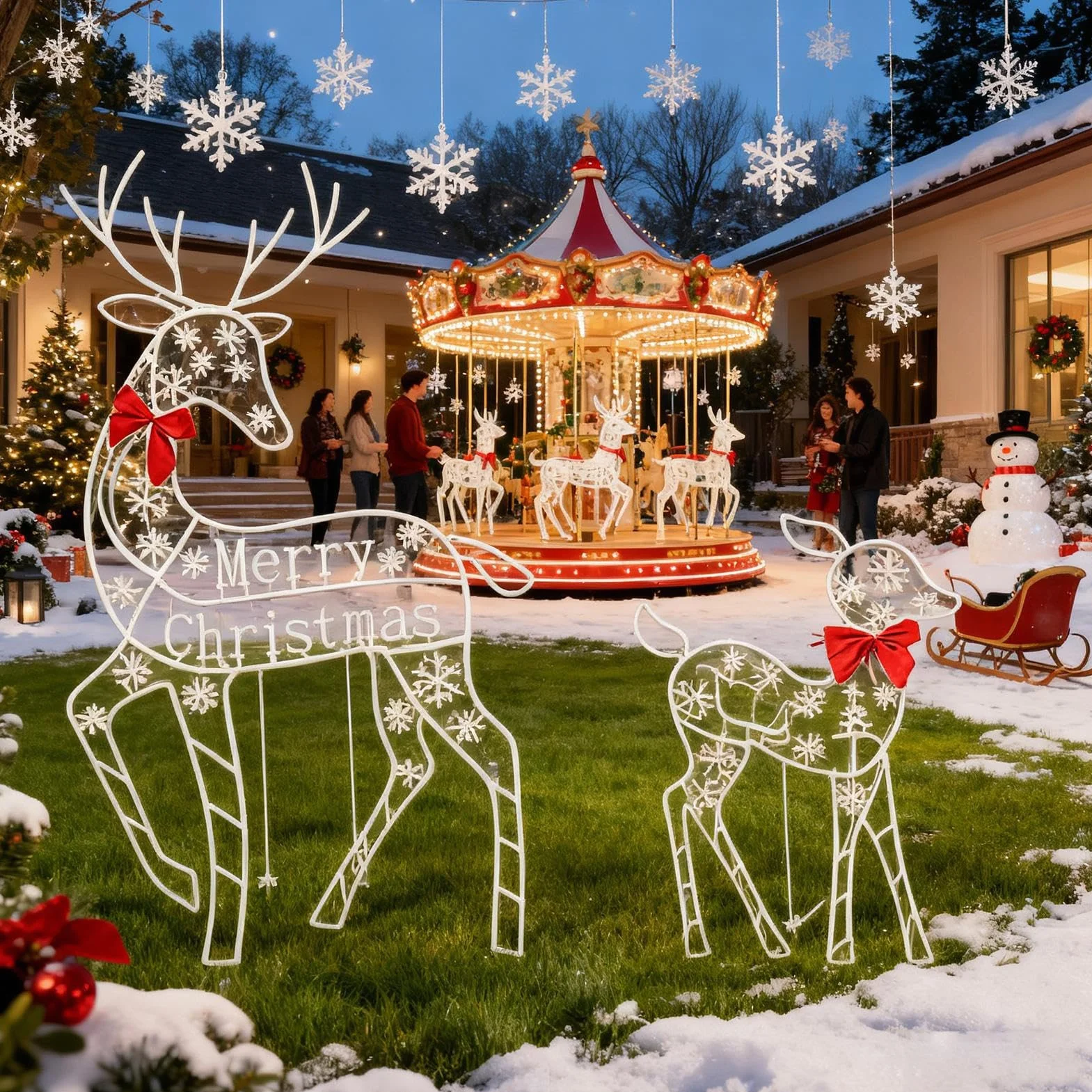 Navideños Para Exterior Decoración Navideña Porche | Decoraciones Festivas De Jardín para Propietarios Planificadores Vecindario Patio Delantero Invierno Jardín Patio Trasero