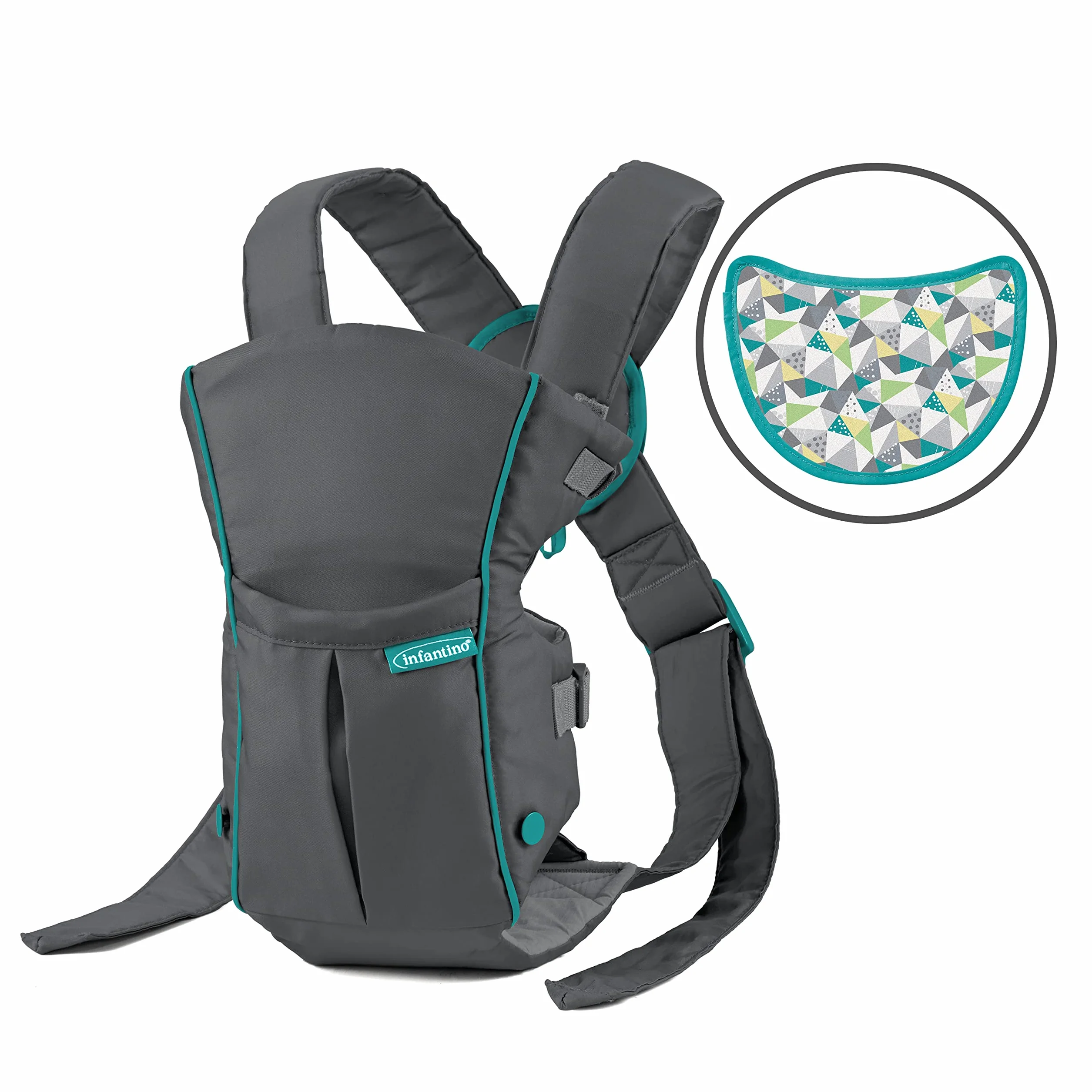 Infantino Swift Classic Mochila Portabebé 2-en-1, Gris, 3,18–11,79 kg