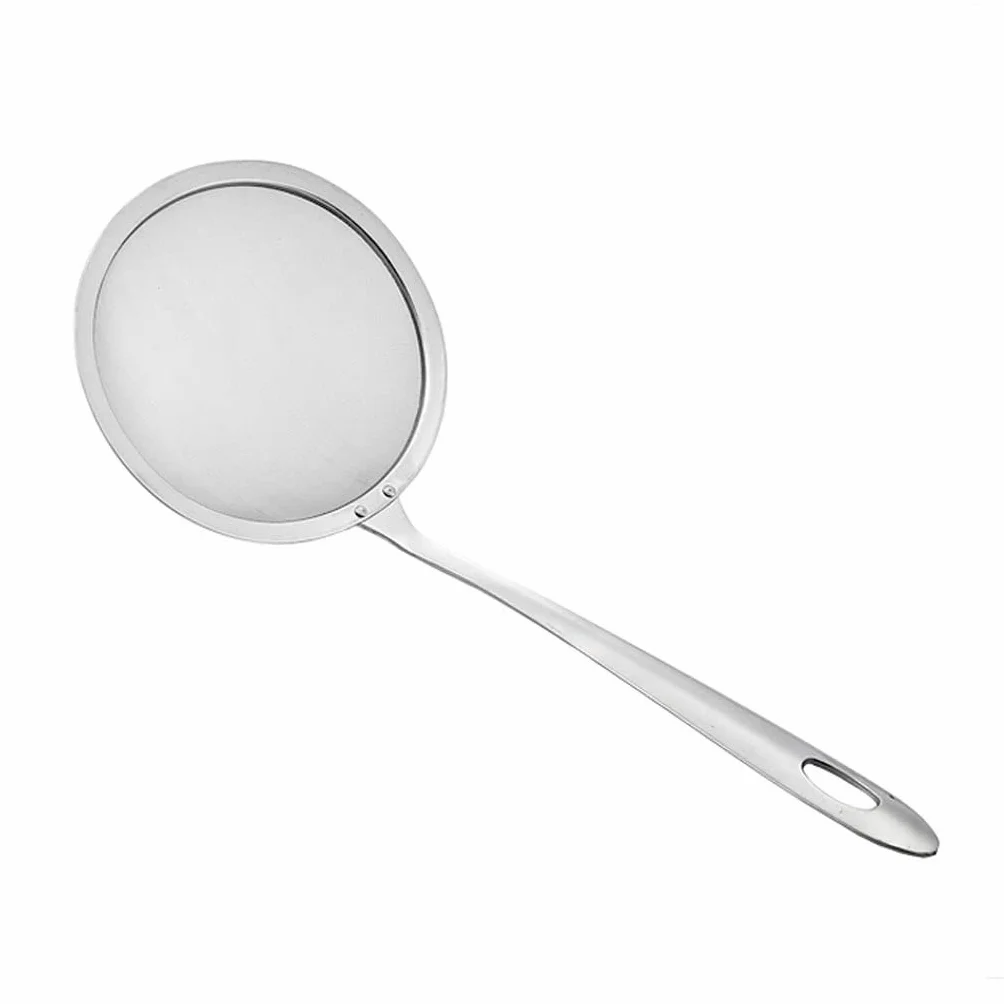Colador de malla de acero inoxidable, colador de alimentos de malla fina, colador de cocina con mango de buen agarre, utensilios de cocina multifuncionales (Size : S)