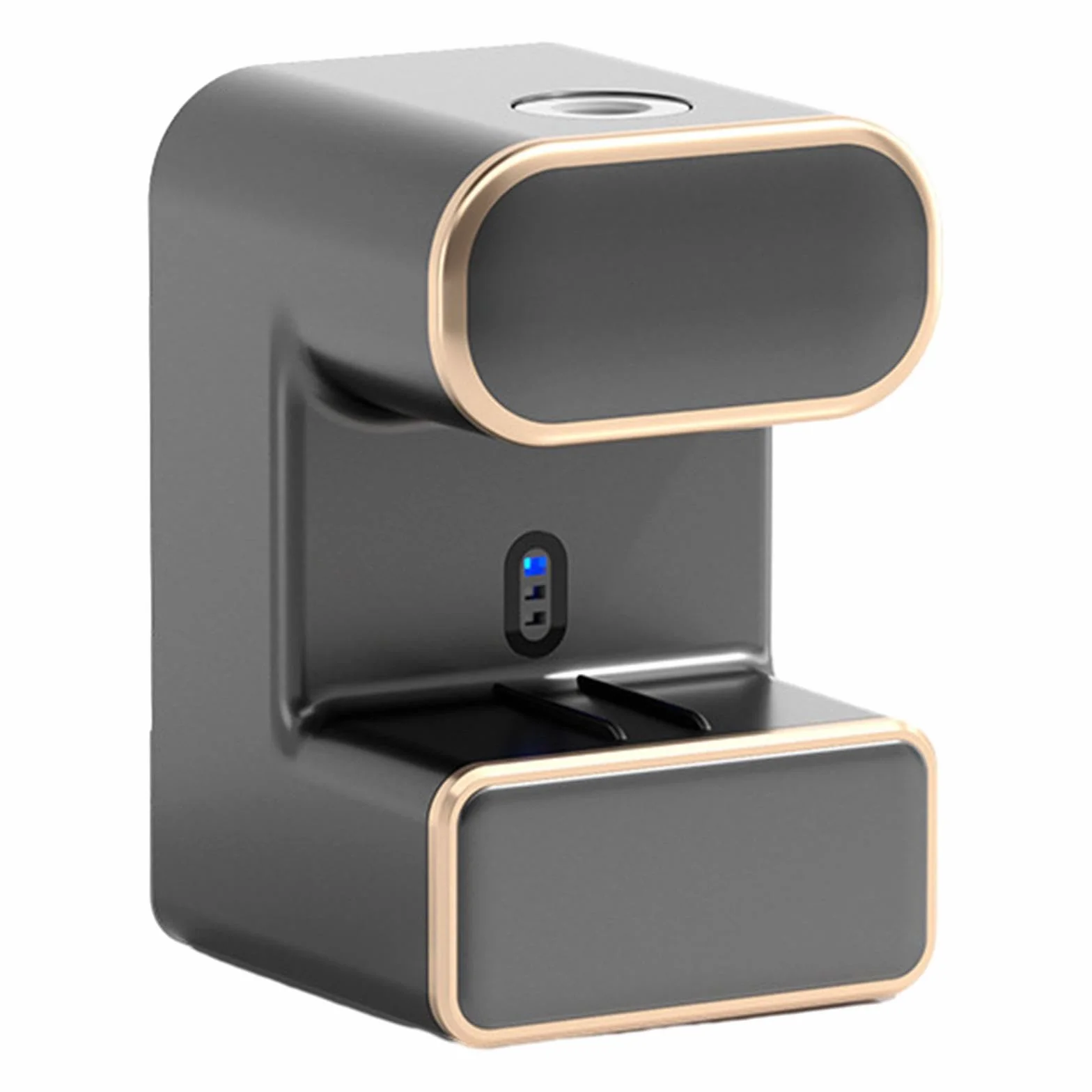 Dispensador de Pasta Automático para Cepillos de Dientes Montado en Pared con Exprimidor Eléctrico Y Soporte Instalación Sencilla Y Almacenamie, Negro con luz, Individual