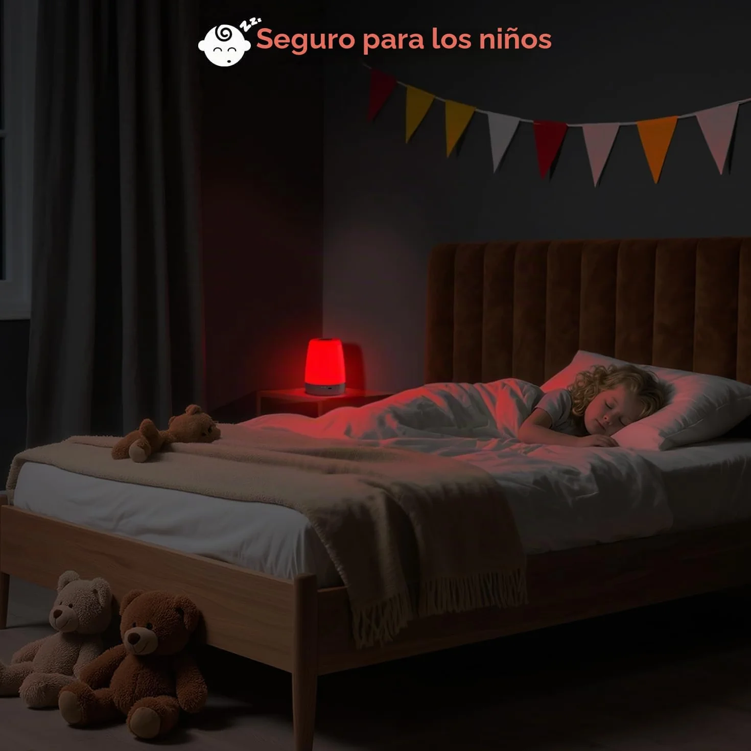 Lámpara de terapia de luz roja 670 nm banda estrecha para dormir mejor adultos tamaño compacto