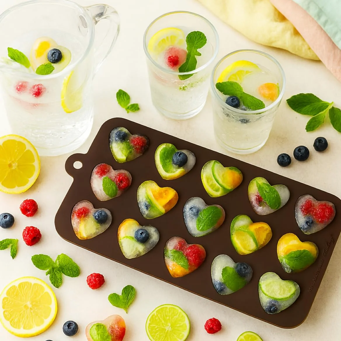 Mrs. Anderson's Baking Moldes de chocolate, silicona de grado europeo, corazones, juego de 2