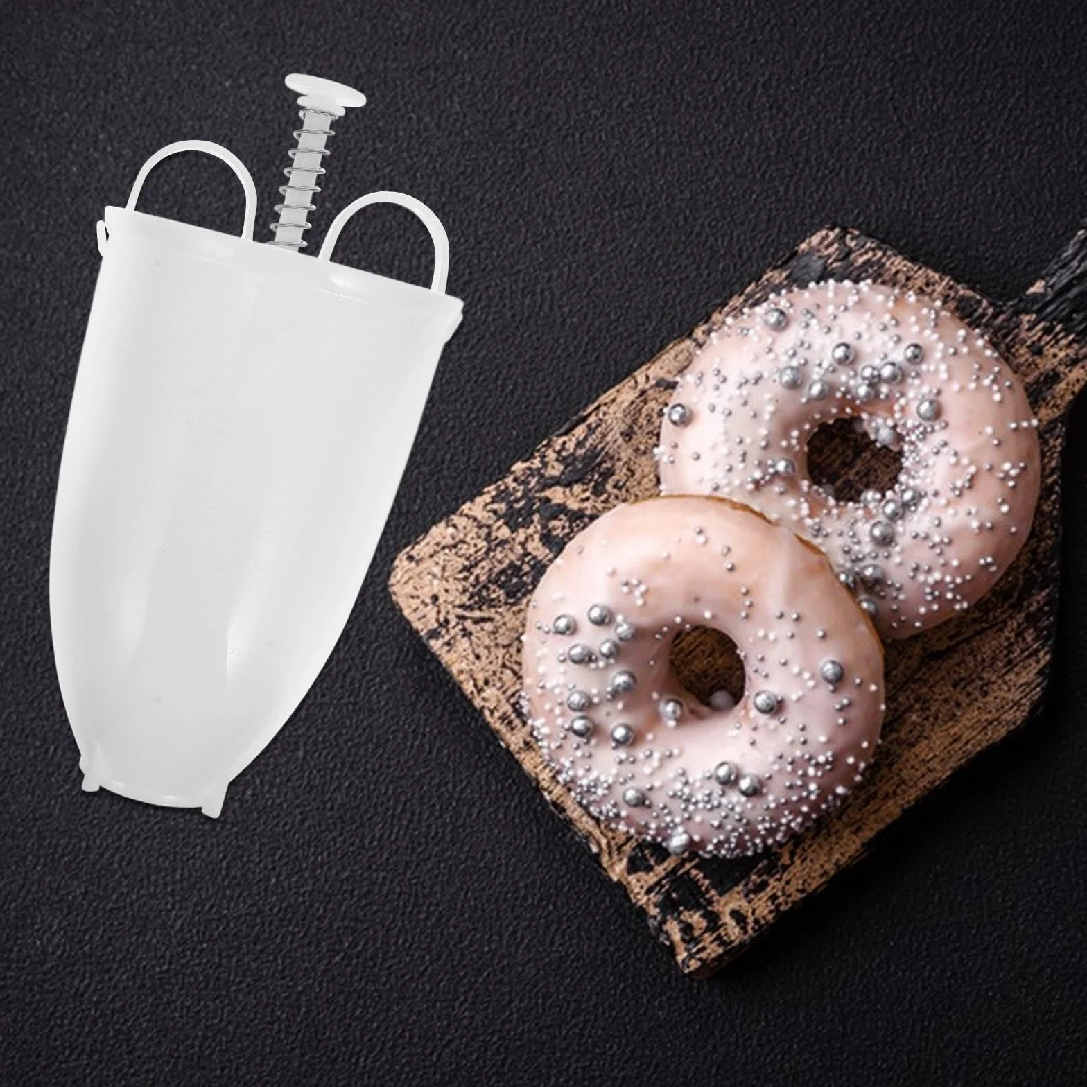 Ciieeo Máquina para Hacer Donas de Plástico, Molde para Donas DIY Varios Moldes, Herramienta Multifuncional para Hornear Postres, Utensilio Seguro de Cocina para Repostería en Casa