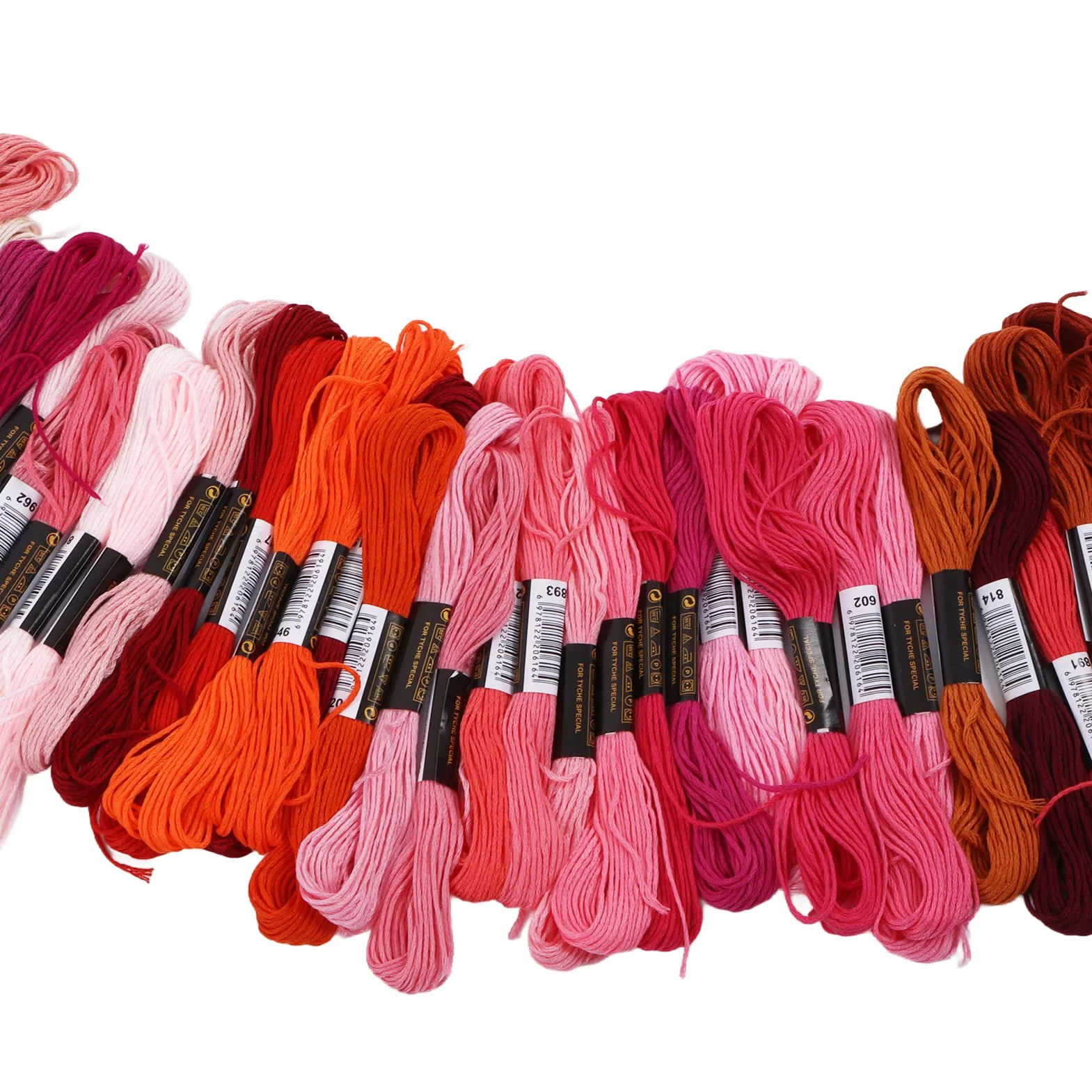 Hilo de bordado multicolor, suministros de costura de poliéster sin decoloración, 447 tonos vibrantes para pulseras, muñecas, guantes, bufandas y manualidades de punto de cruz