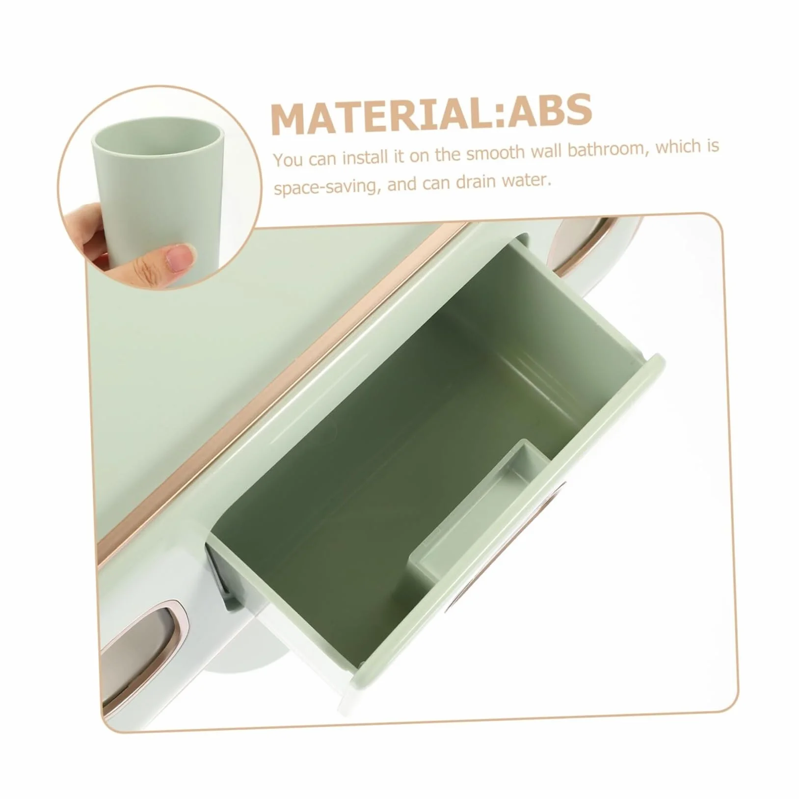 Soportes para cepillos de Dientes Bathroom Essentials - Estante de Almacenamiento for Montaje en Pared, dispensador Pasta Dientes, Soporte for Cepillo Organizador de Accesorios