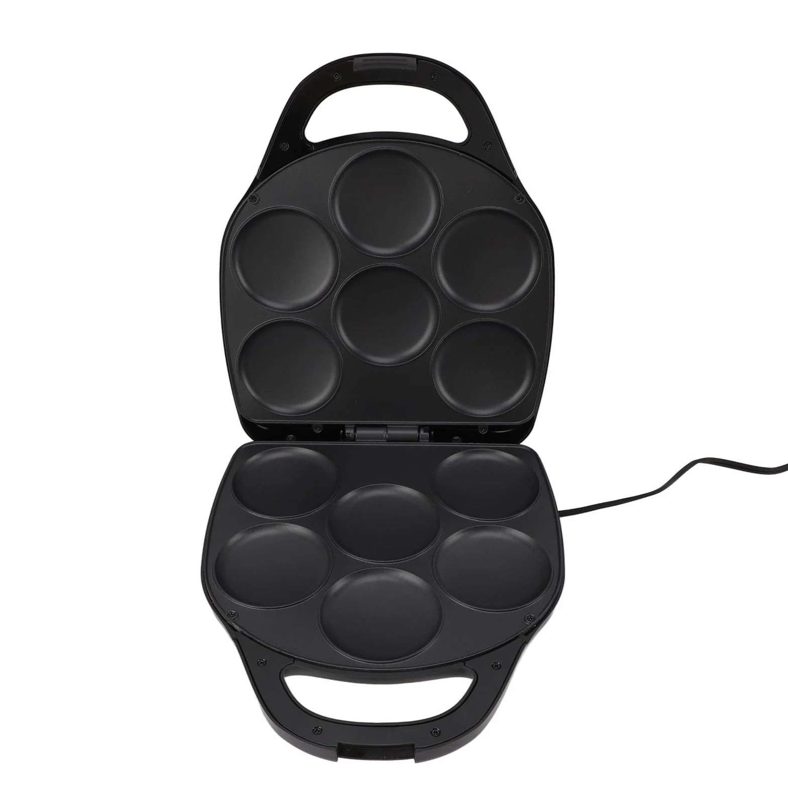 Máquina para Hacer Arepas, Fácil de Limpiar, Plancha para Panqueques de 1400 W, Calefacción de Doble Cara con 6 Ranuras de 3,5 Pulgadas para Postres (Enchufe europeo 220V)