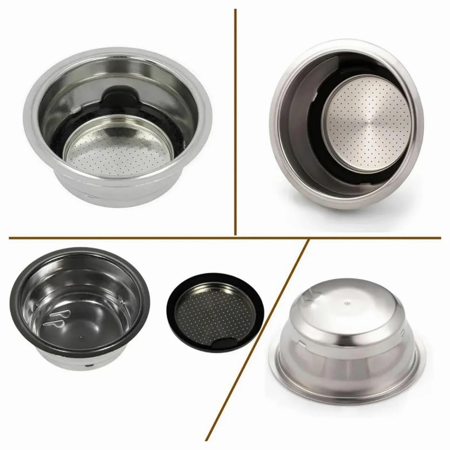 Accesorios For Cafeteras, Cesta Presurizada De Doble Pared | Compatible con Delonghi Dedica EC685 EC680 EC695 EC820 EC850 EC860 ECF01 ECO310.(1 cup)