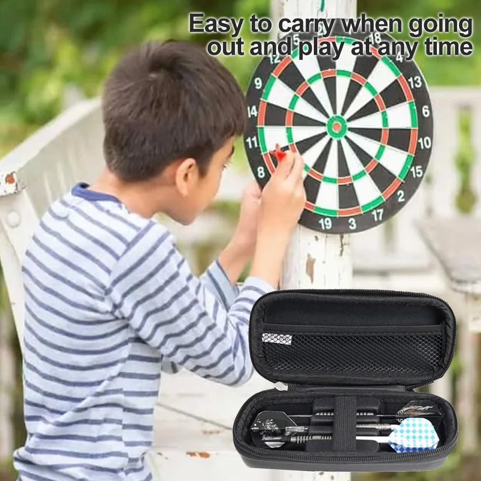 Dart Case, Bolsa para Dardos, Bolsa para Dardos Estuche, Organizador de Dardo, para 3 Dardo y Otros Accesorios, Resistente a los Golpes, Apto para Puntas y Otros Accesorios (Negro)