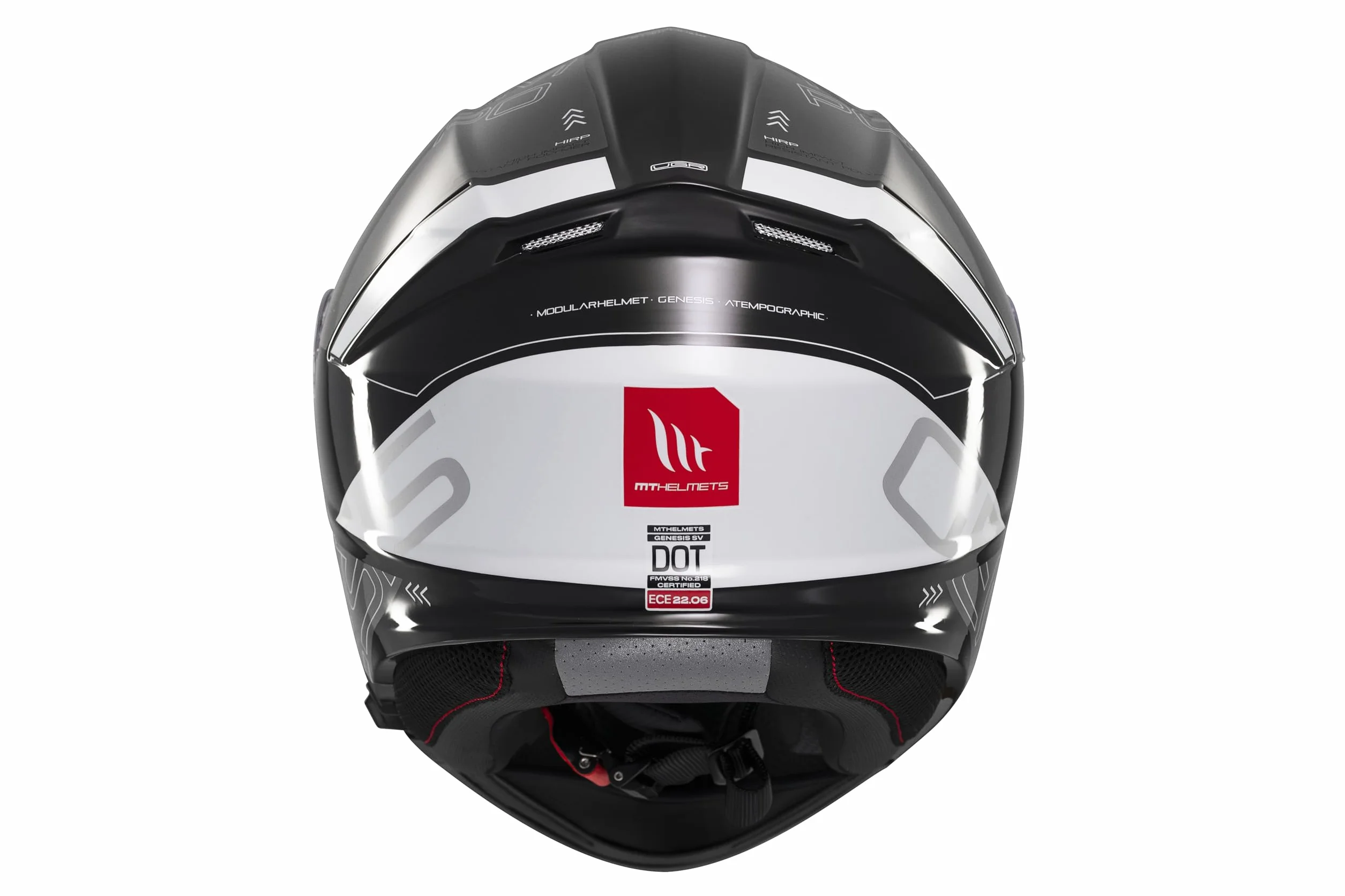 MT Helmets Genesis SV Casco Moto Modular Visor Solar Retráctil Calota HIRP Pantalla Antivaho Homologado ECE 22.06 DOT