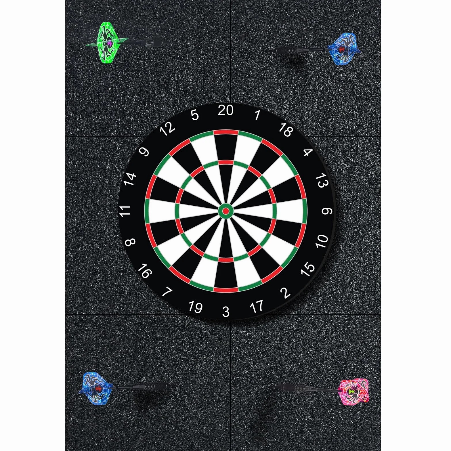 6PCS Objetivo De Dardo Autoadhesivo Alrededor De La Fieltro Protector De La Pared, Fieltro De Respaldo De áRea De Objetivo De Dardo Modular FáCil De Instalar, Adecuado para Entusiastas De Dardos