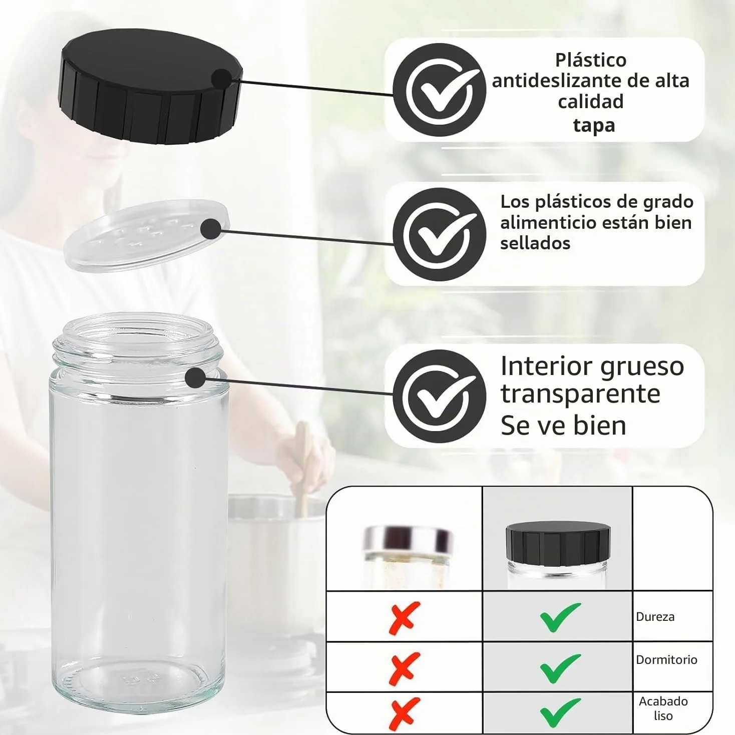 Estante giratorio de especias con 20 vasos de especias,Acero inoxidable | Estante giratorio, Con pegatinas, Funda plegable, Para placa de trabajo o armario