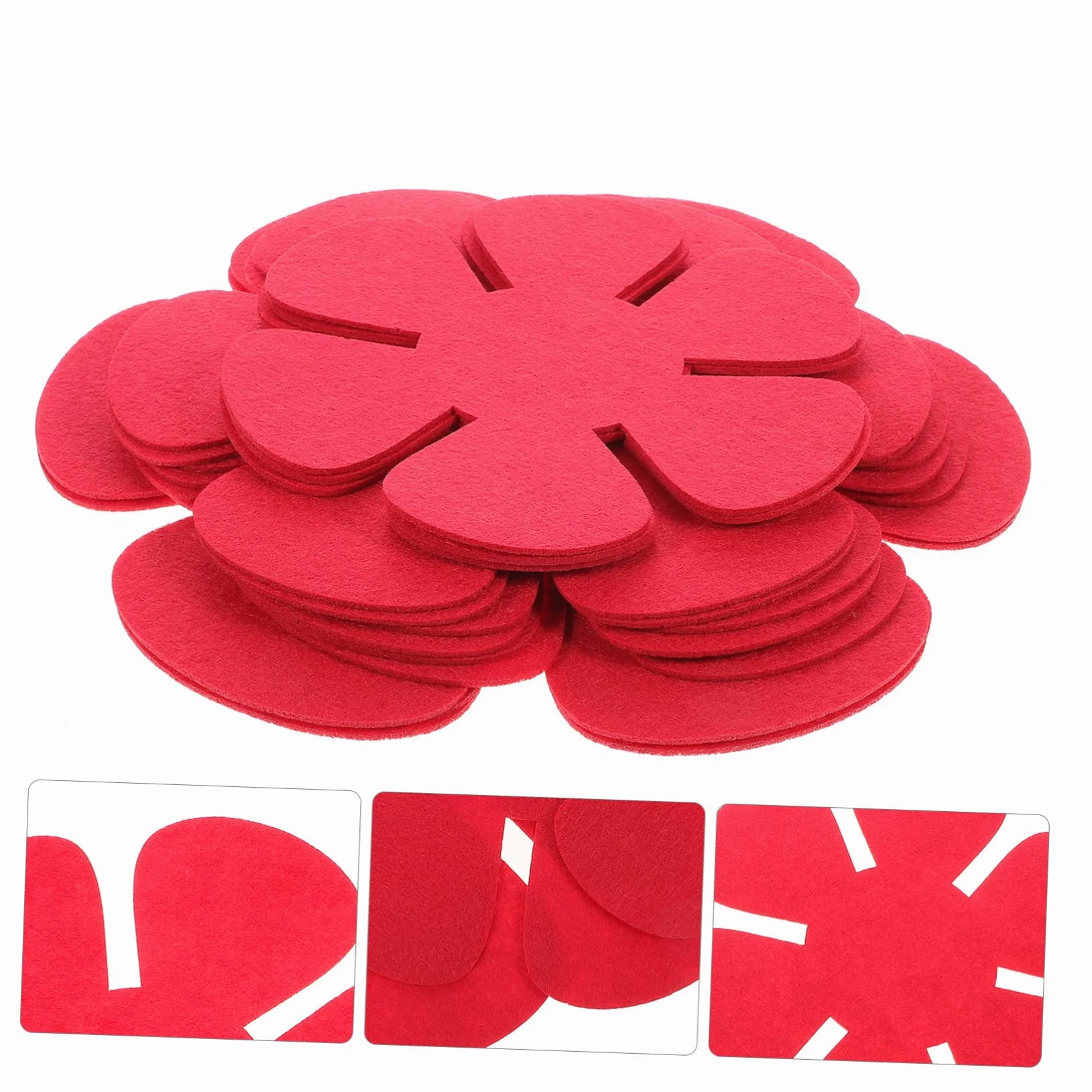 Protectores de Sartenes 12 Piezas de Tejido No Tejido Rojo | Antiadherentes, para Cocina y Traslado, Ayuda a Evitar Golpes y Desconchados, Formato Moderno