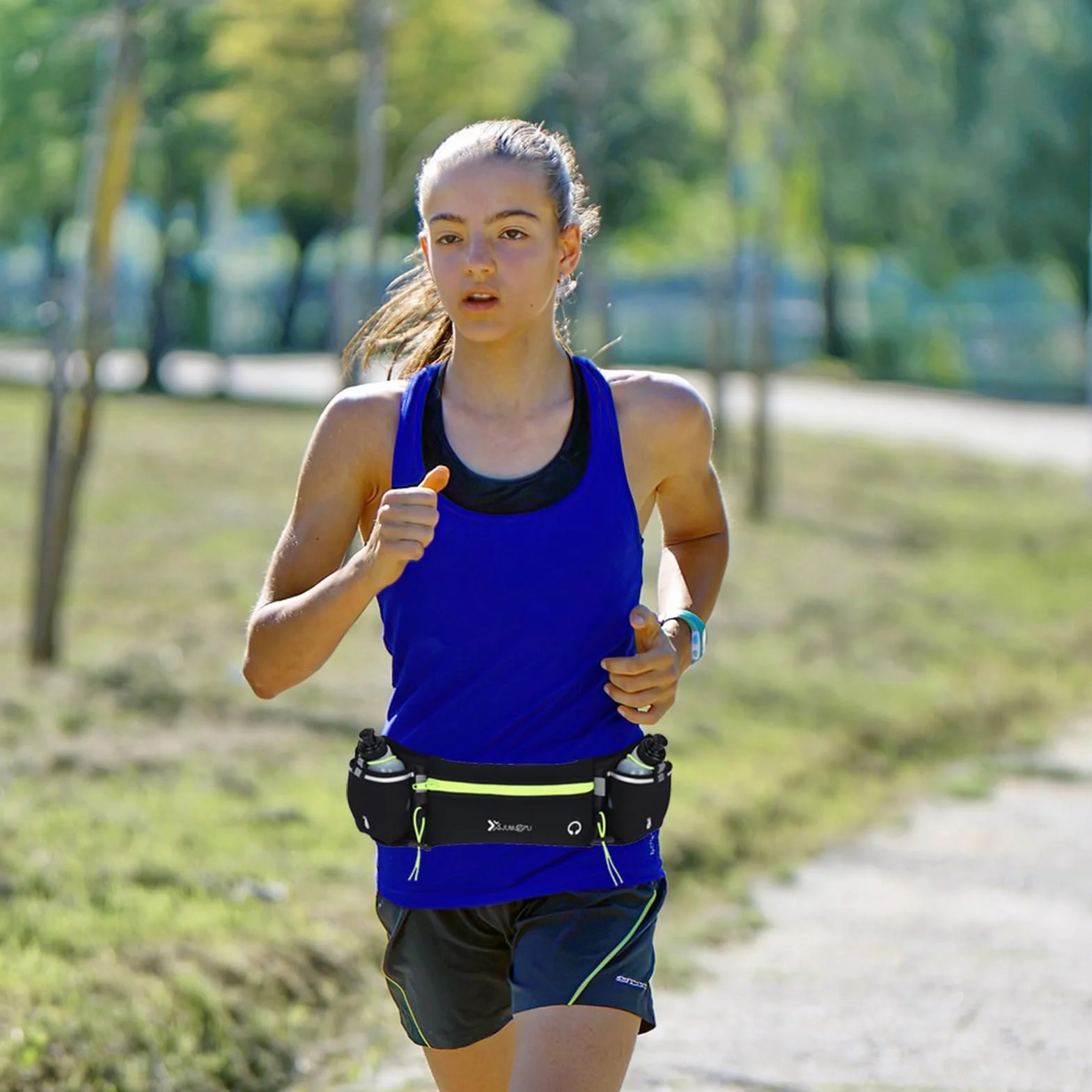Riñonera Running Deportiva Cinturon Correr Hombre Mujer Porta Movil Deporte Walking Porta Botella Impermeable Cremallera Correa Ajustable Reflectante