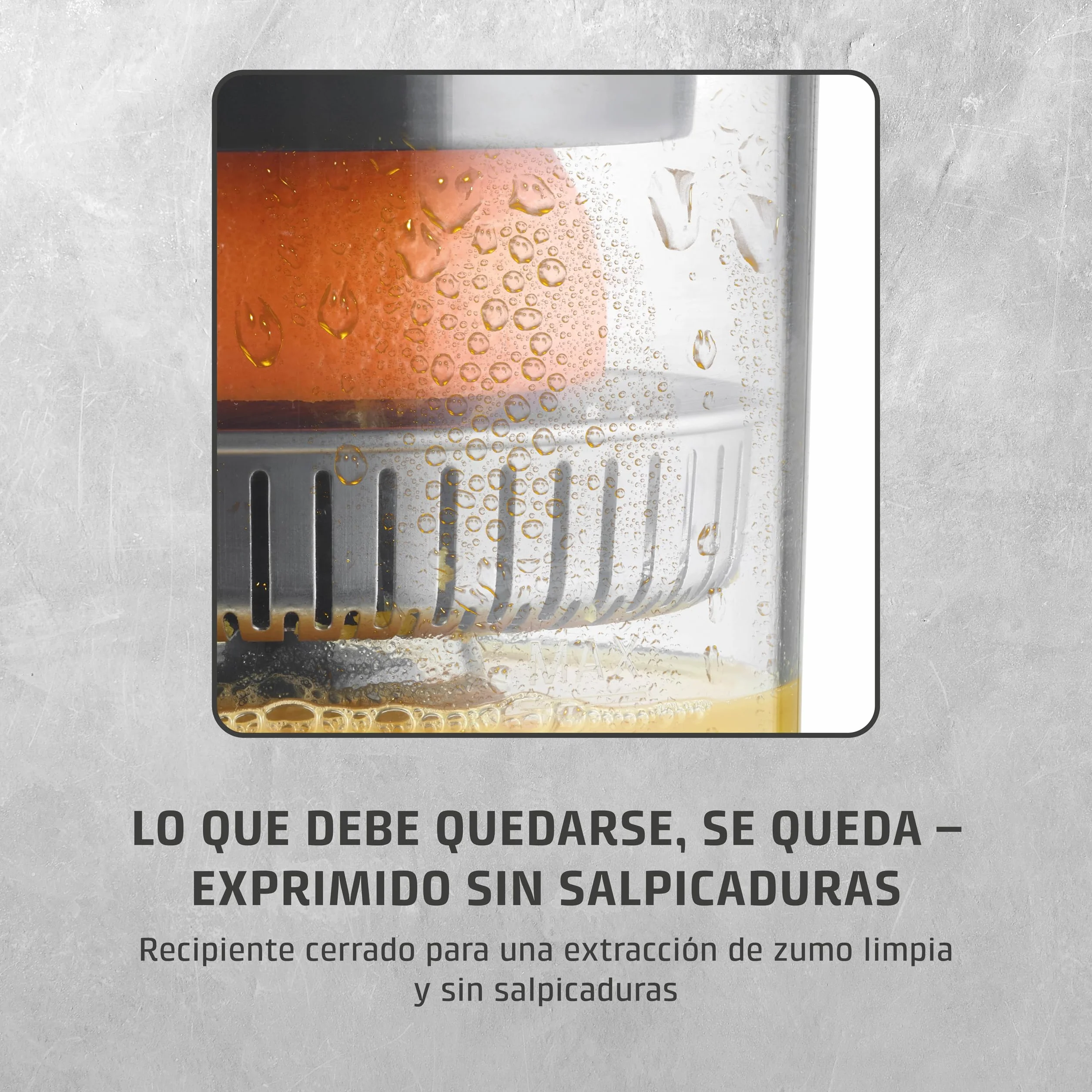 CASO CP 400 Lift - Exprimidor Eléctrico con cono universal para Naranjas y Cítricos, 300W, antisalpicaduras, alta extracción de zumo, pies con ventosa, libre de BPA, apto para lavavajillas,