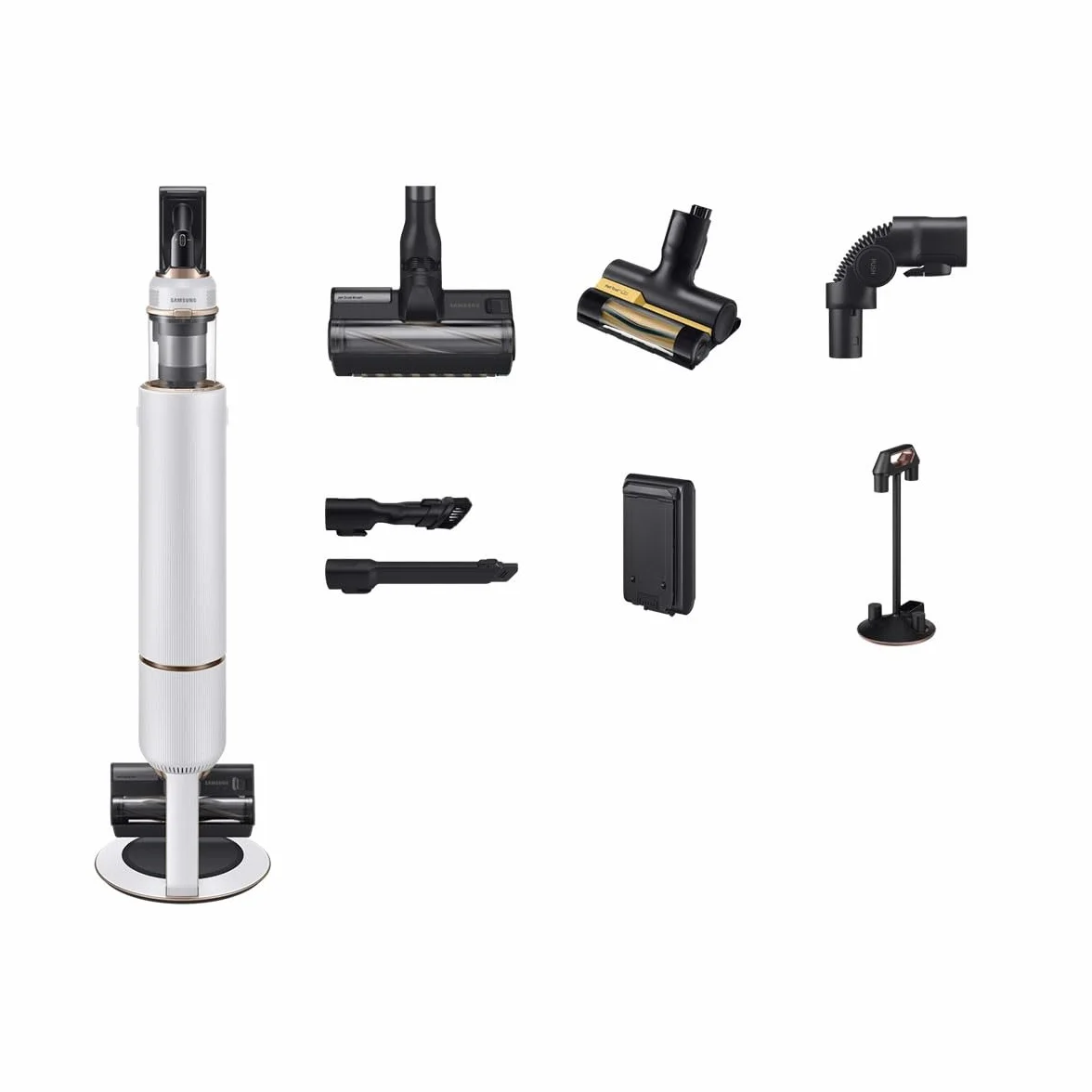 SAMSUNG Bespoke Jet Plus Pet VS20B95823W - Aspirapolvere + Clean Station 2.0 - 580 W - 210 AW